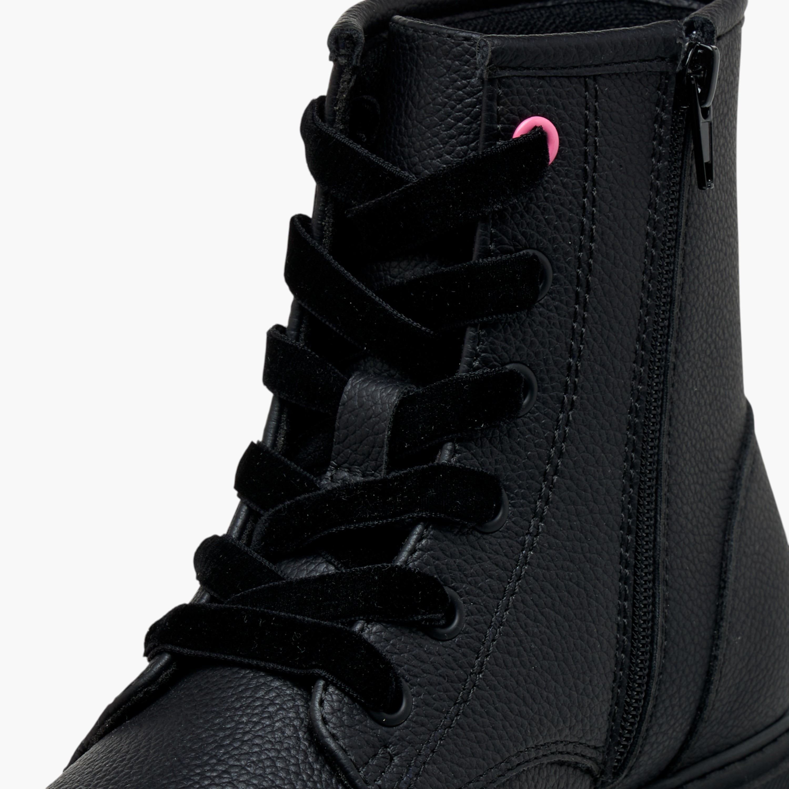 بوت بطول الكاحل وطبعات وسحاب إغلاق من هالو كيتي-girls-shoes-boots-image-2