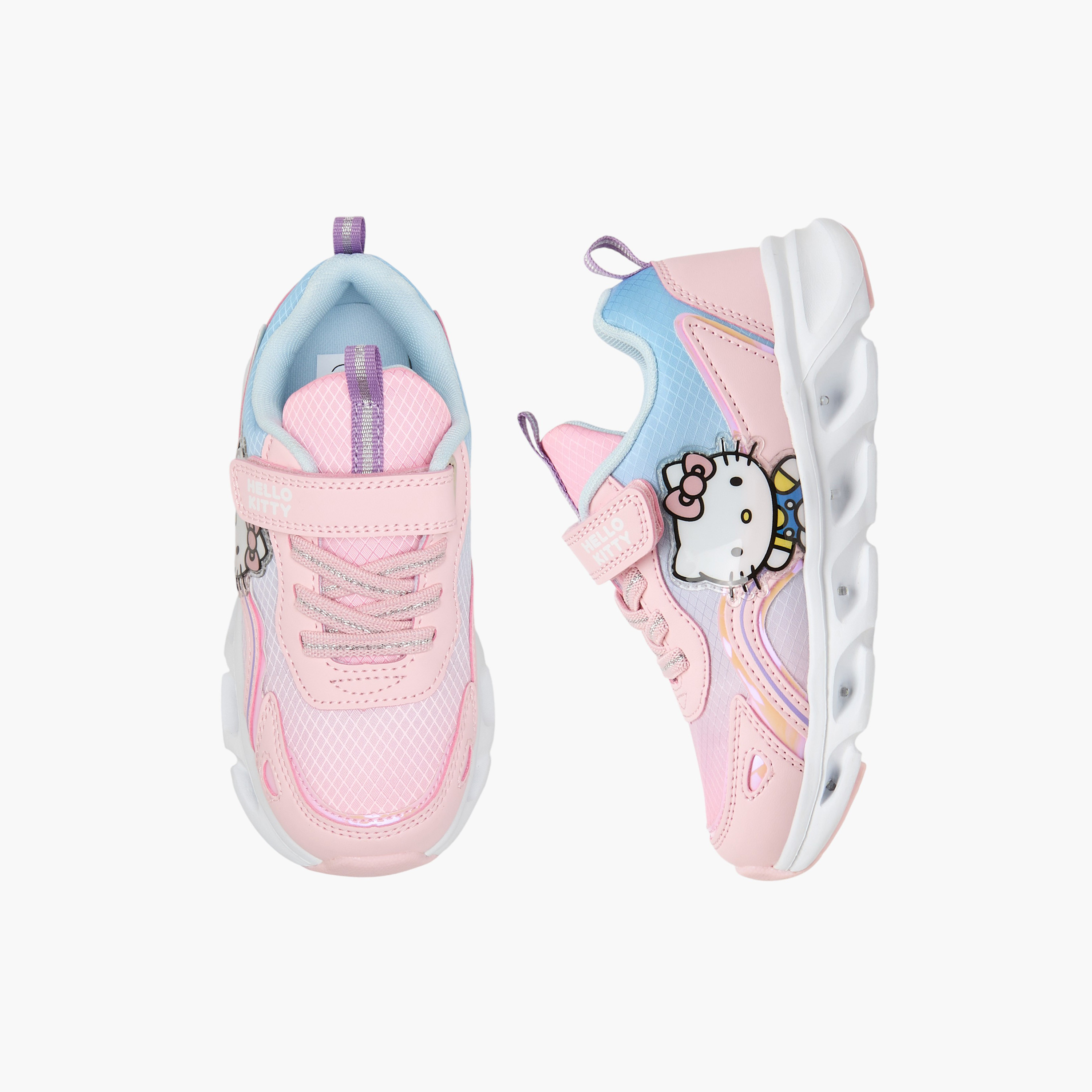 Hello Kitty Girls Hook & Loop Light-Up Sneakers-girls-shoes-sneakers-image-1