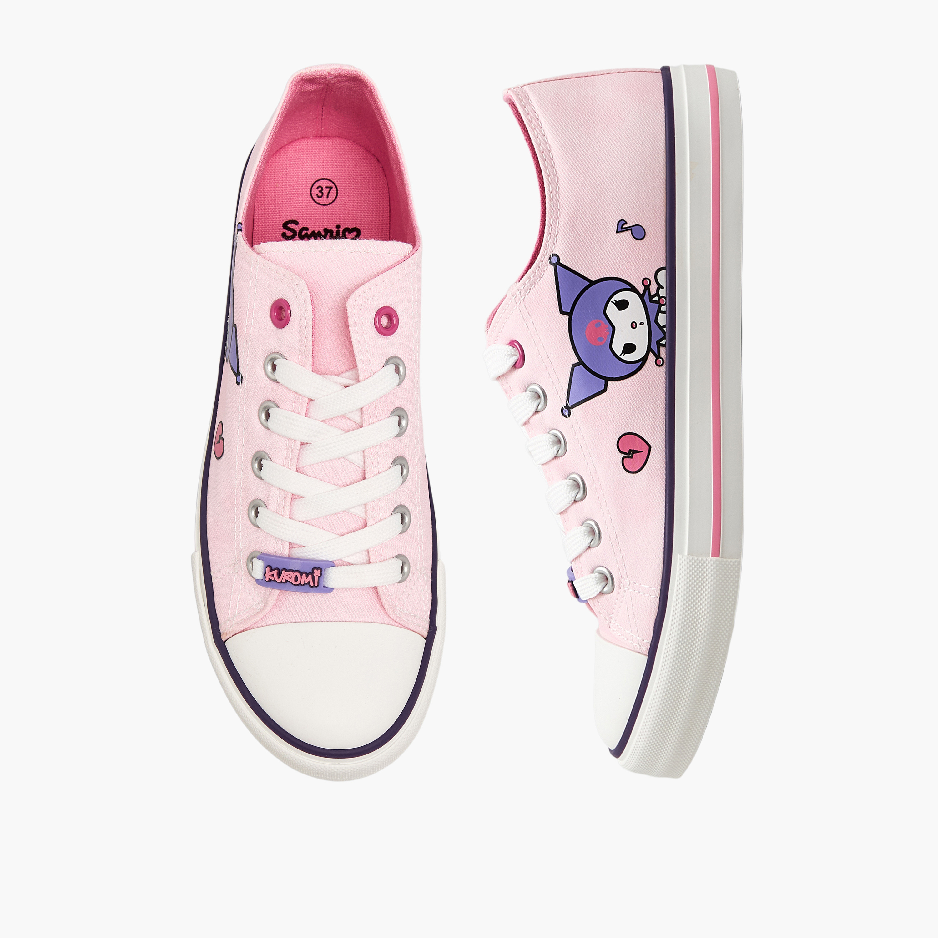 Hello Kitty Girls Lace-Up Ankle Sneakers-girls-shoes-sneakers-image-1