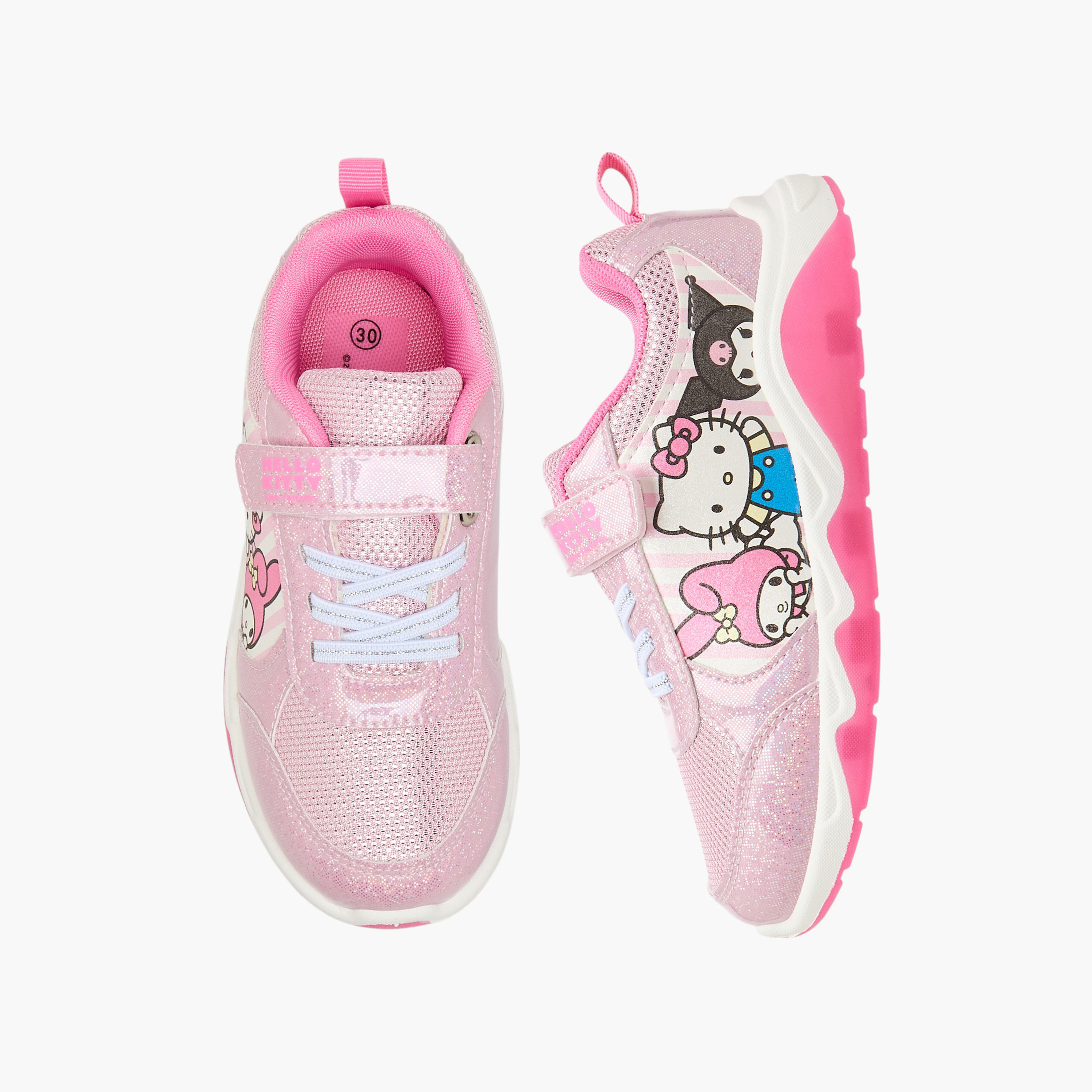 Hello Kitty Girls Hook & Loop Light-Up Sneakers-girls-shoes-sneakers-image-1