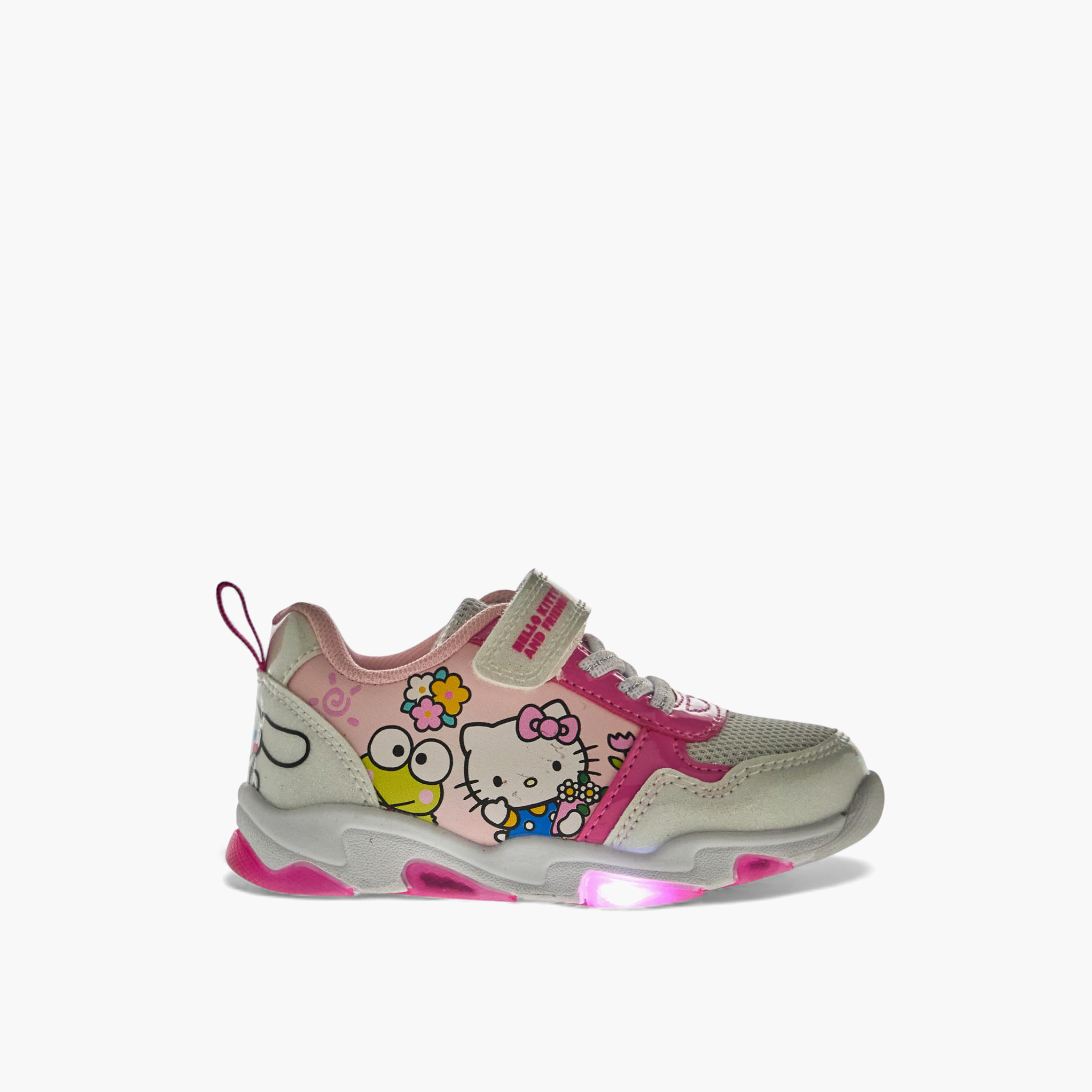 Hello Kitty Girls Light-Up Hook & Loop Sneakers-girls-shoes-sneakers-image-4