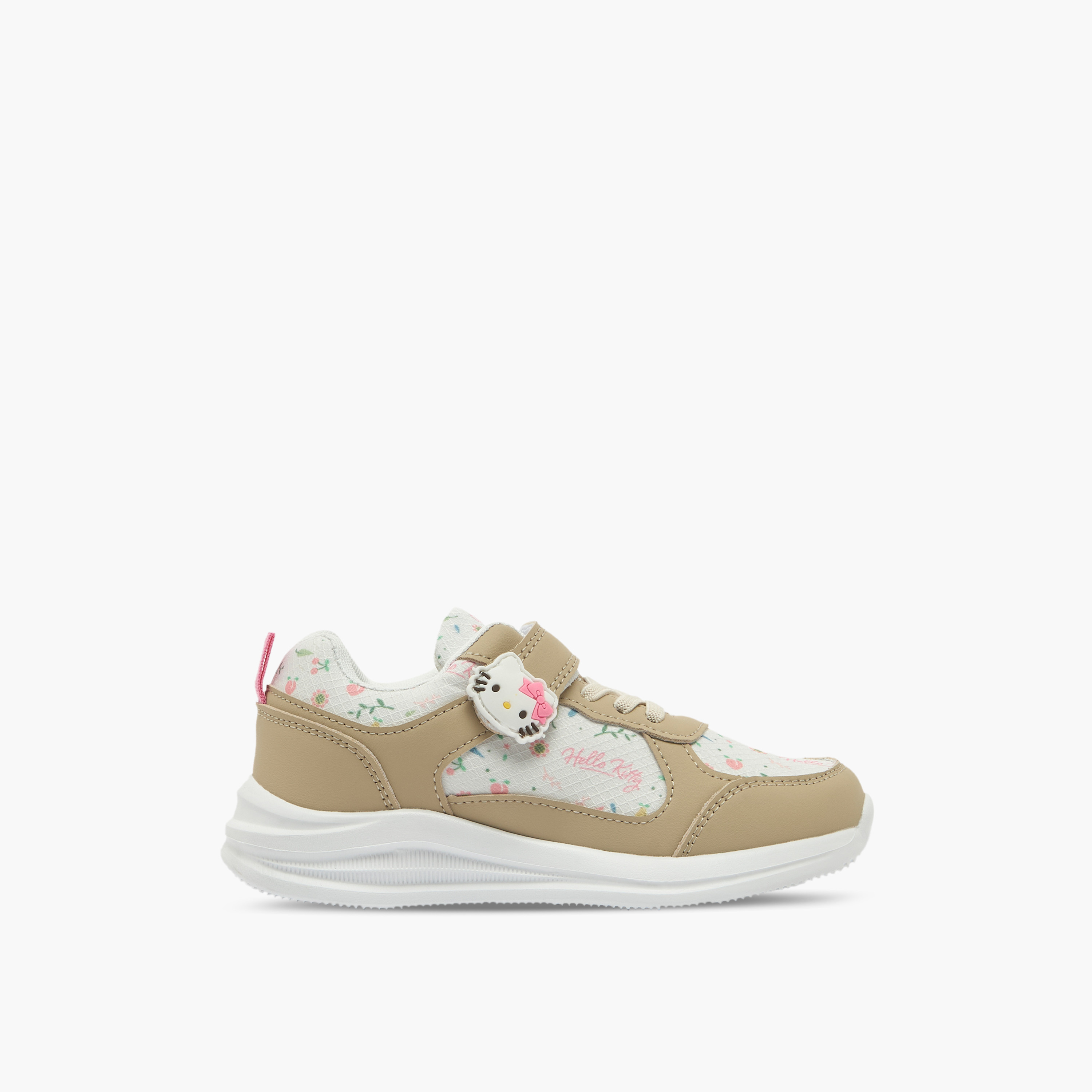 Hello Kitty Girls Floral Print Hook & Loop Ankle Sneakers-girls-shoes-sneakers-image-3