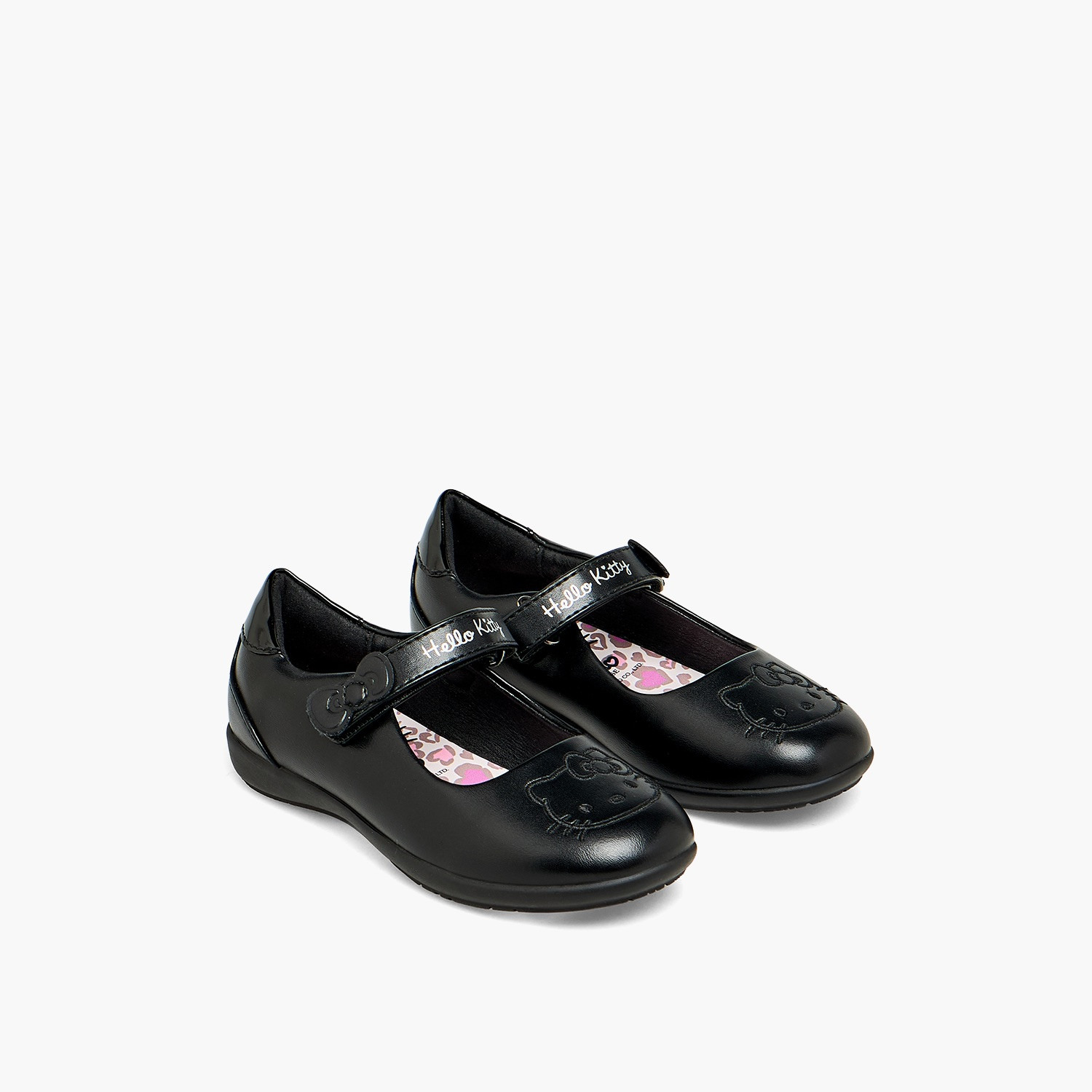 حذاء مدرسي ماري جين بشريط إغلاق لاصق للبنات من هالو كيتي-girls-shoes-maryjanes-image-1