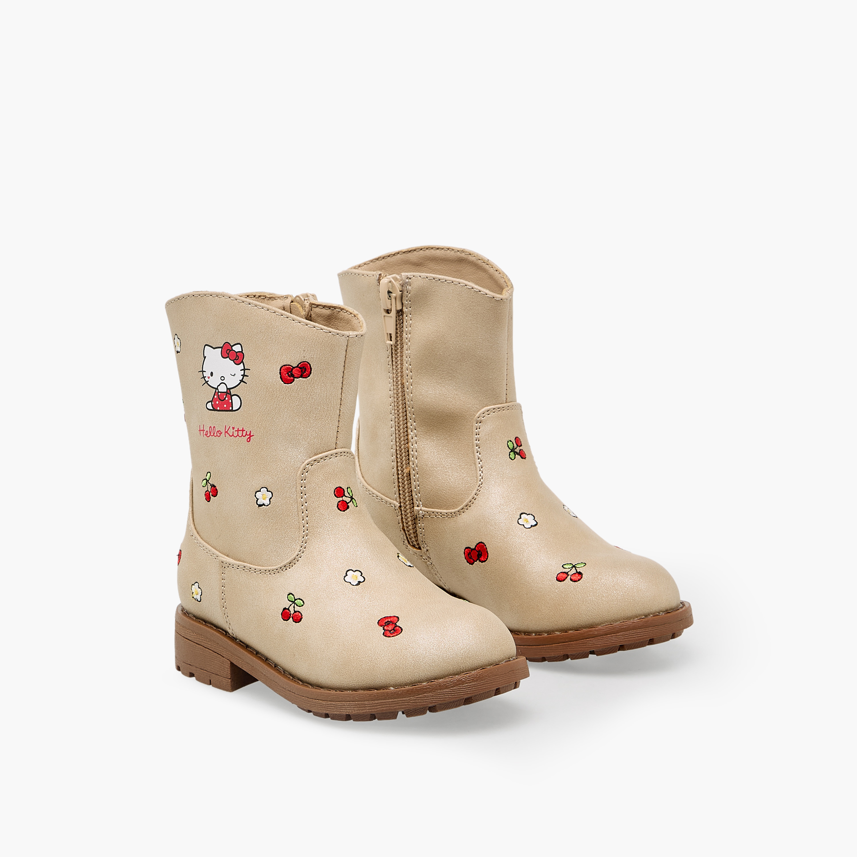 Hello Kitty Girls Embroidered High Shaft Boots-girls-shoes-boots-image-1