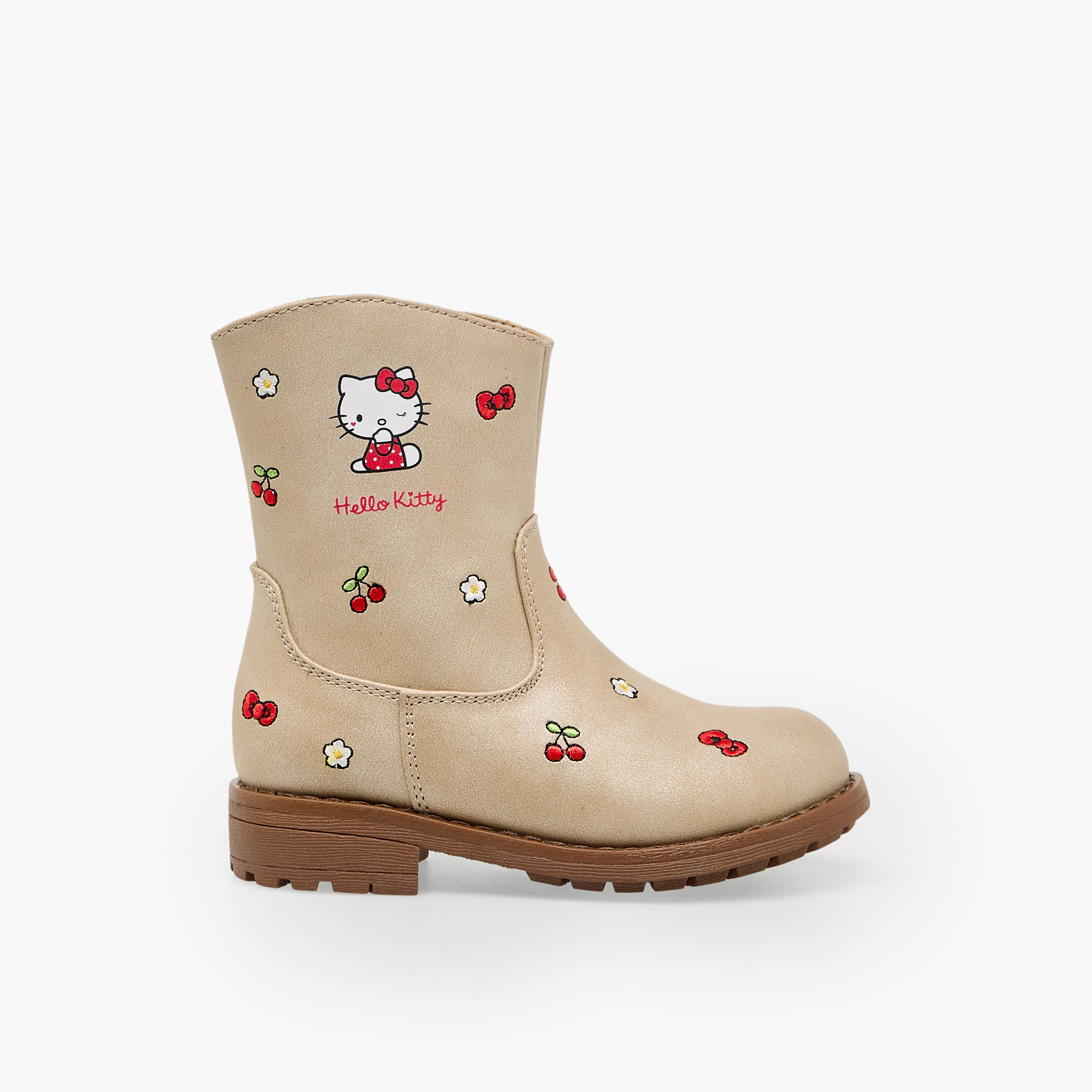 Hello Kitty Girls Embroidered High Shaft Boots-girls-shoes-boots-image-3