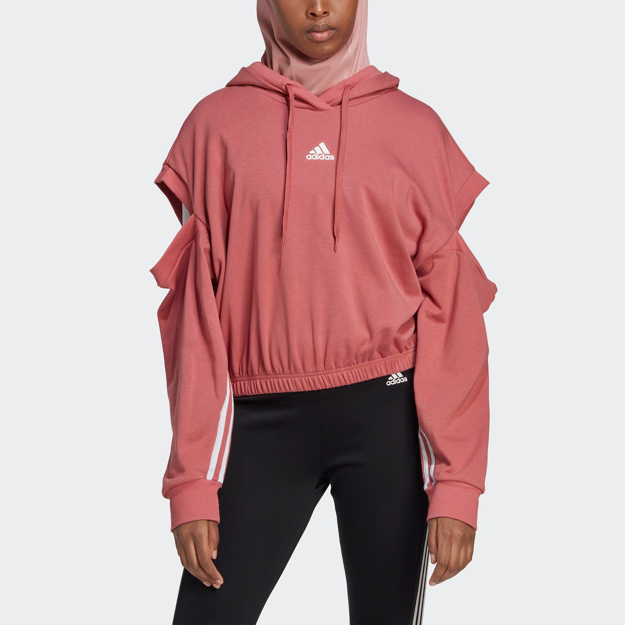 هودي نسائي بشعار من أديداس دبليو هيجلم ايج دي اس وي تي-sports-women-clothing-hoodiesandsweatshirts-image-6