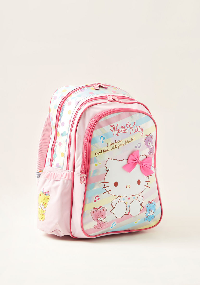 Hello Kitty Print Backpack with Adjustable Straps - 18 inches-Backpacks-image-1