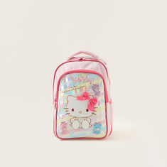 Hello Kitty Print Backpack with Adjustable Straps - 14 inches