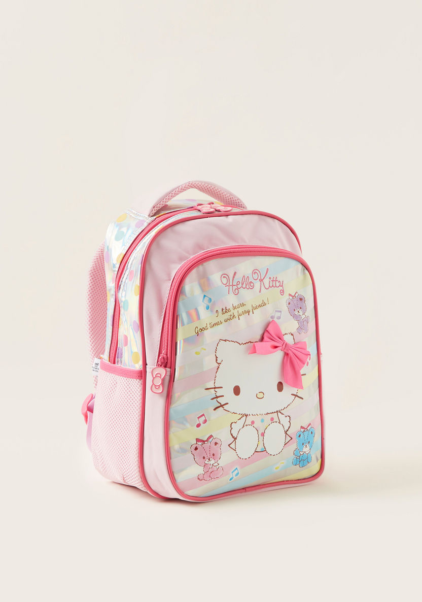 Hello Kitty Print Backpack with Adjustable Straps - 14 inches-Backpacks-image-1