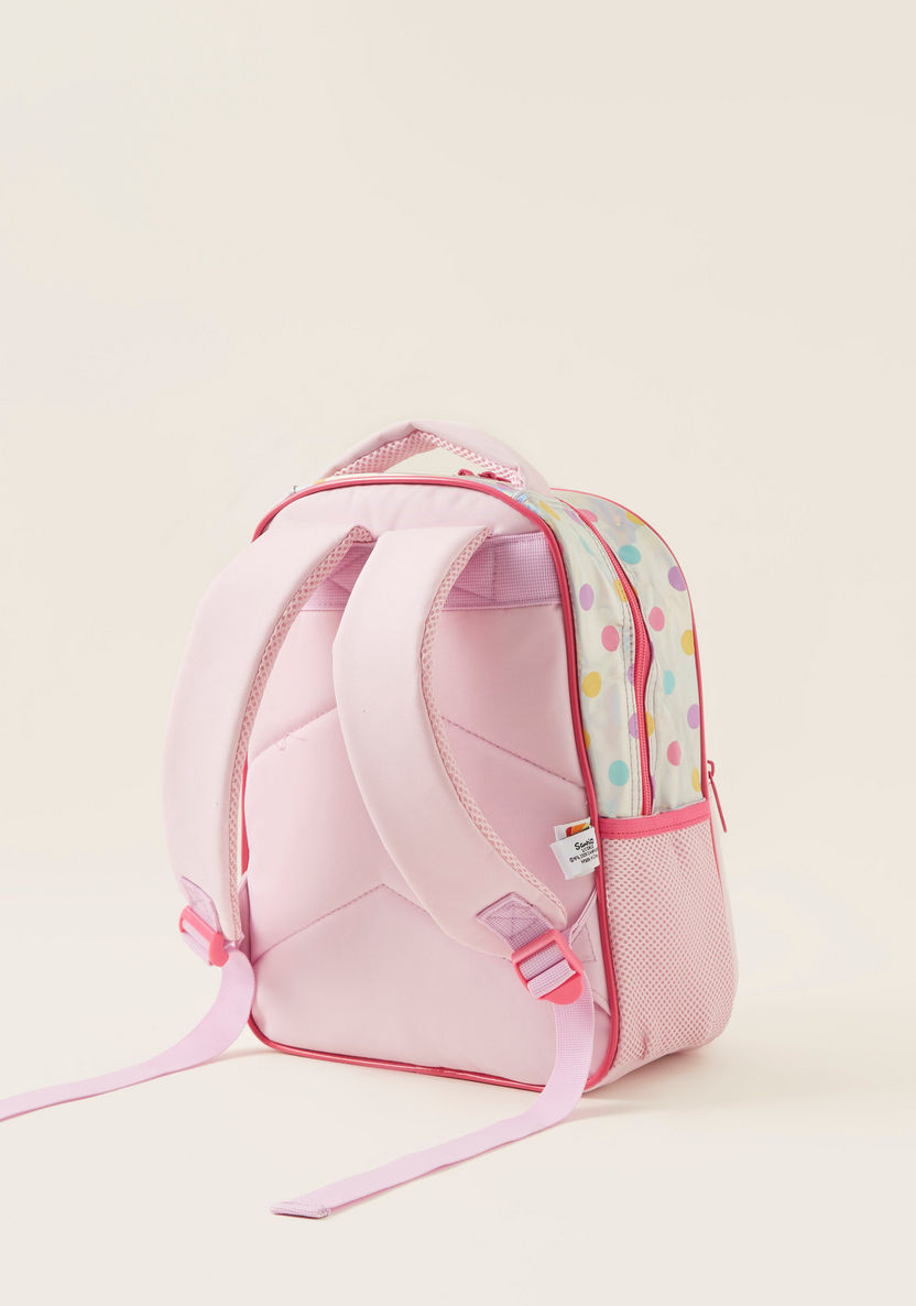 Hello Kitty Print Backpack with Adjustable Straps - 14 inches-Backpacks-image-4