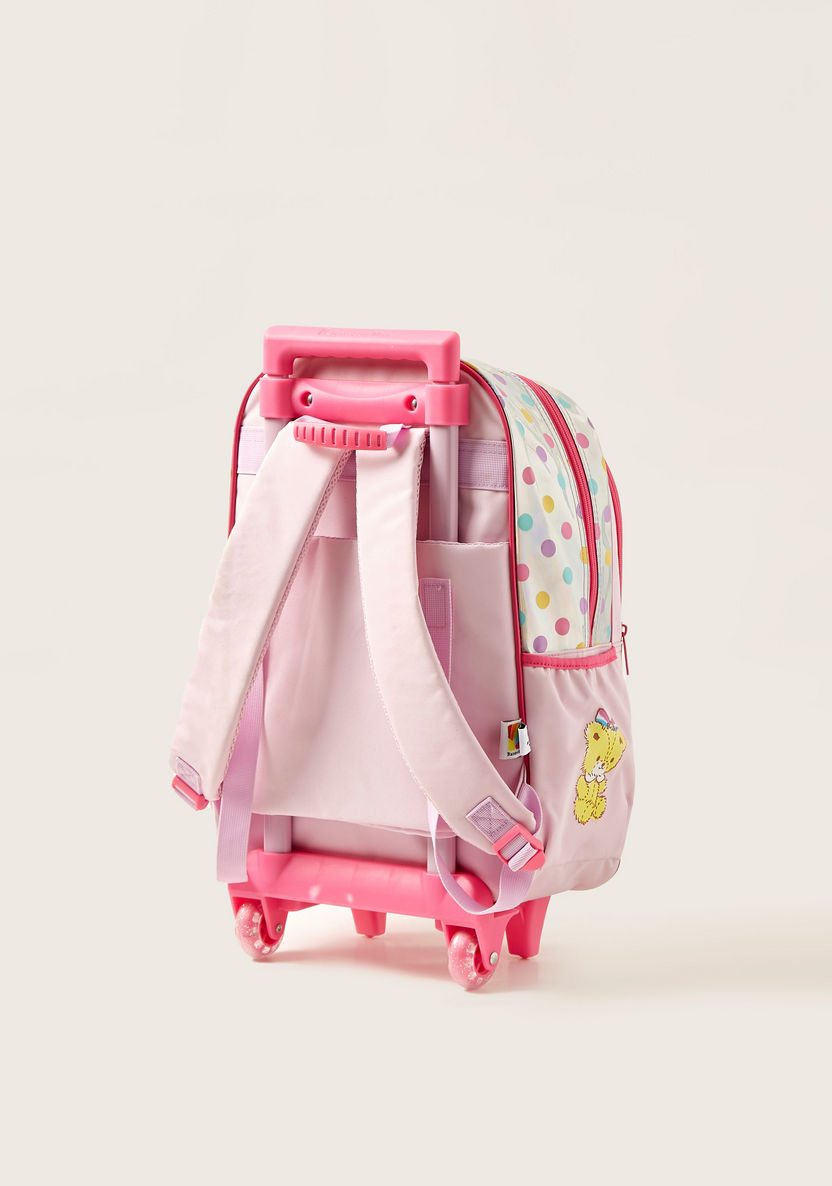 Hello Kitty Print Trolley Backpack with Retractable Handle - 18 inches-Trolleys-image-4