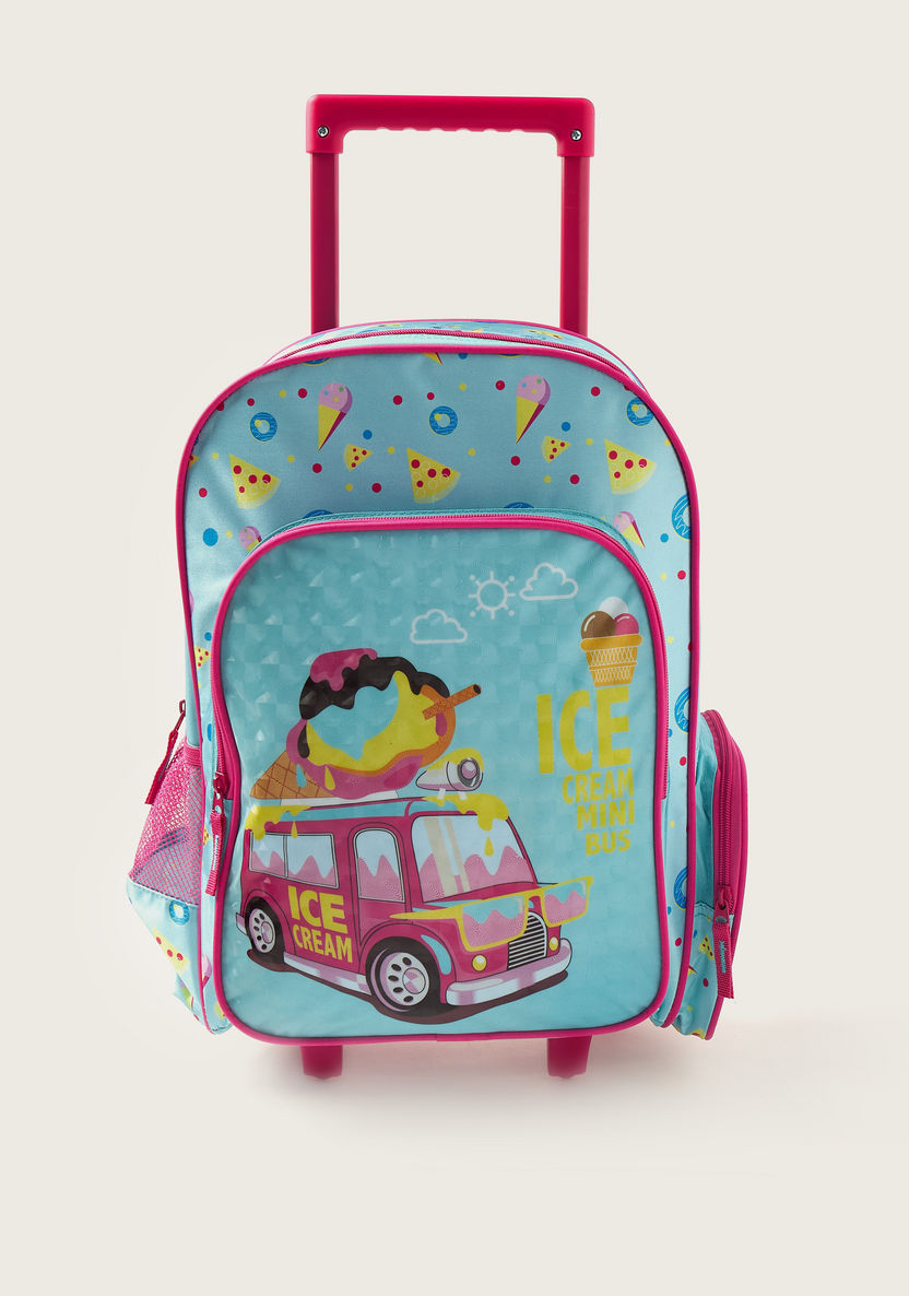 Juniors Printed Trolley Backpack with Lunch Bag and Pencil Case-School Sets-image-1
