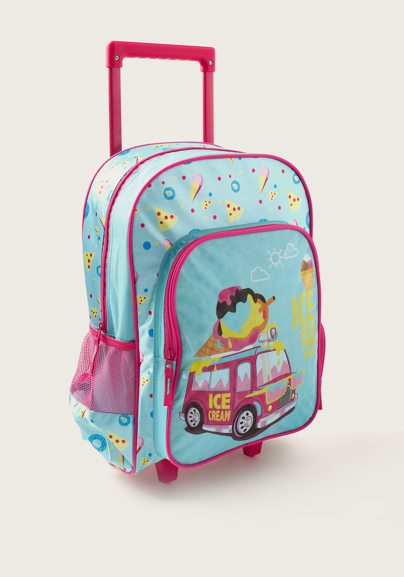 Juniors Printed Trolley Backpack with Lunch Bag and Pencil Case-School Sets-image-2