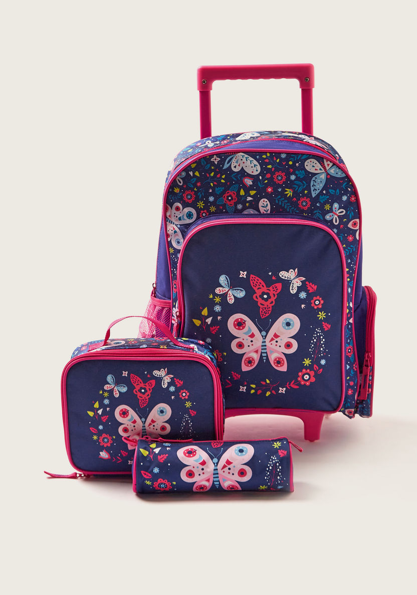 Juniors 3-Piece Printed Trolley Backpack Set-School Sets-image-0