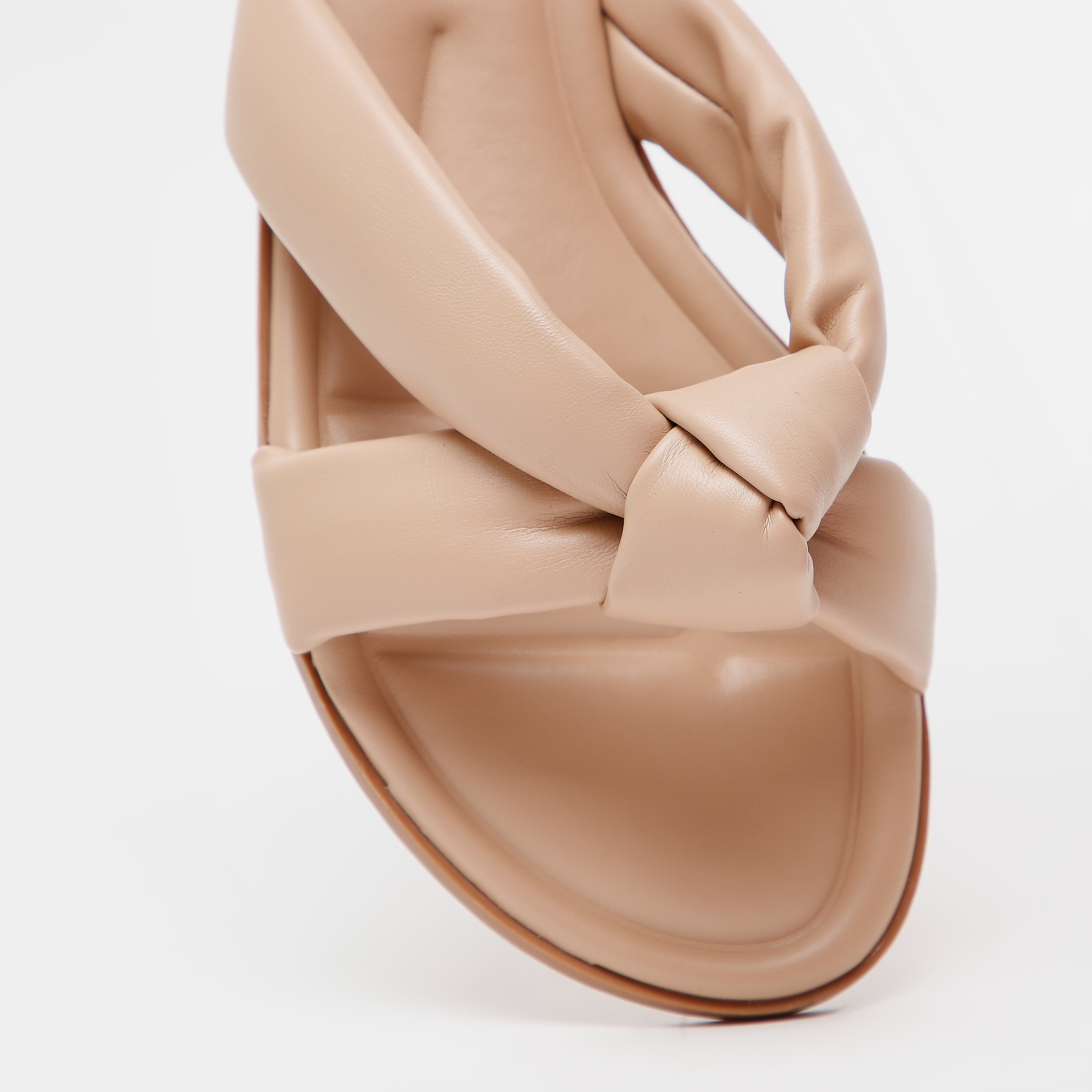 صندل شبشب سادة سهل الارتداء بزيّنة عقدة-women-shoes-flats-sandals-image-4