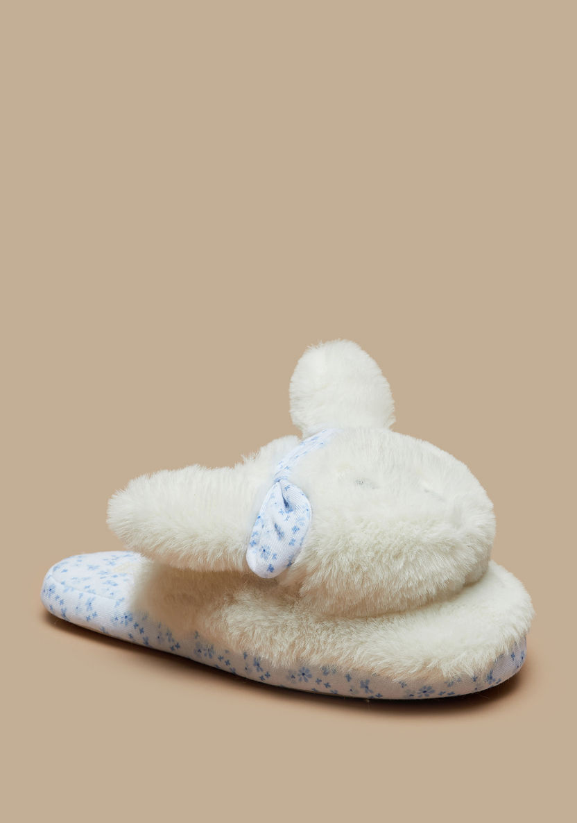 Cozy 3D Bunny Ear Applique Slip-On Bedroom Mules-Girl%27s Bedroom Slippers-image-1