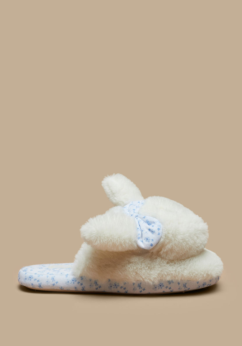 Cozy 3D Bunny Ear Applique Slip-On Bedroom Mules-Girl%27s Bedroom Slippers-image-2