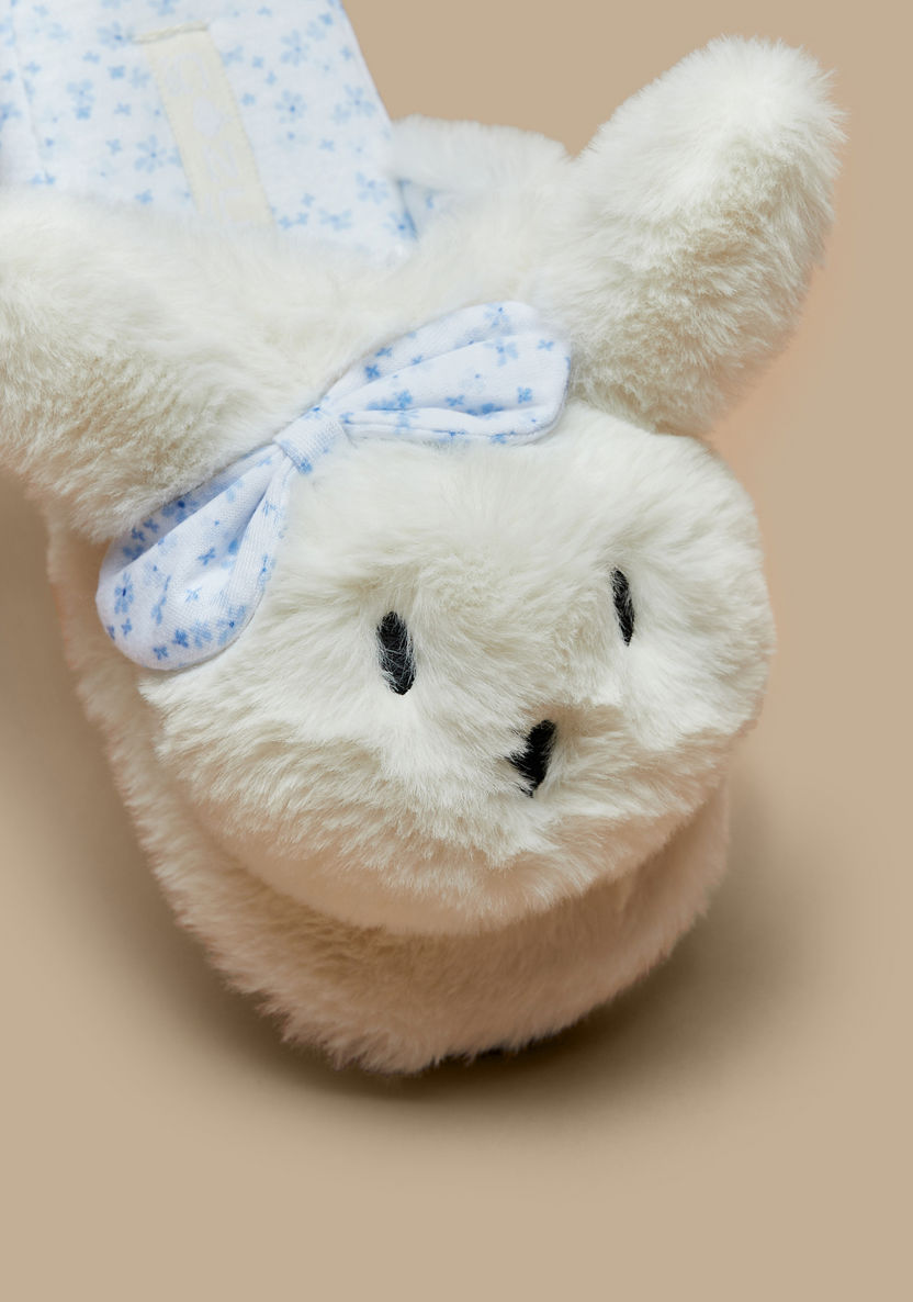 Cozy 3D Bunny Ear Applique Slip-On Bedroom Mules-Girl%27s Bedroom Slippers-image-3