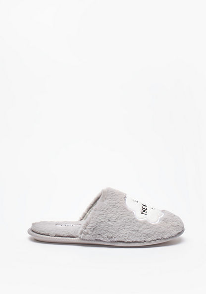 Cozy Embroidered Slip-On Bedroom Slippers