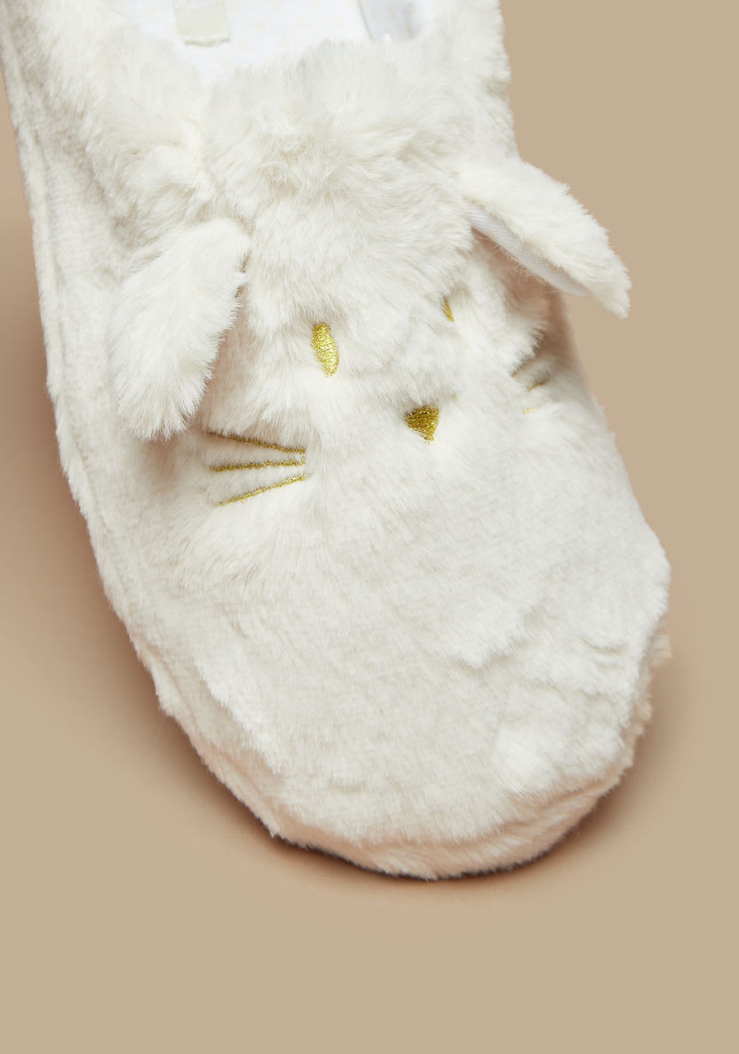 Cozy Applique Detail Slip-On Mule Bedroom Slippers-Women%27s Bedroom Slippers-image-3