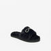 Cozy Bow Embellished Plush Slip-On Bedroom Slides-Women%27s Bedroom Slippers-thumbnail-1
