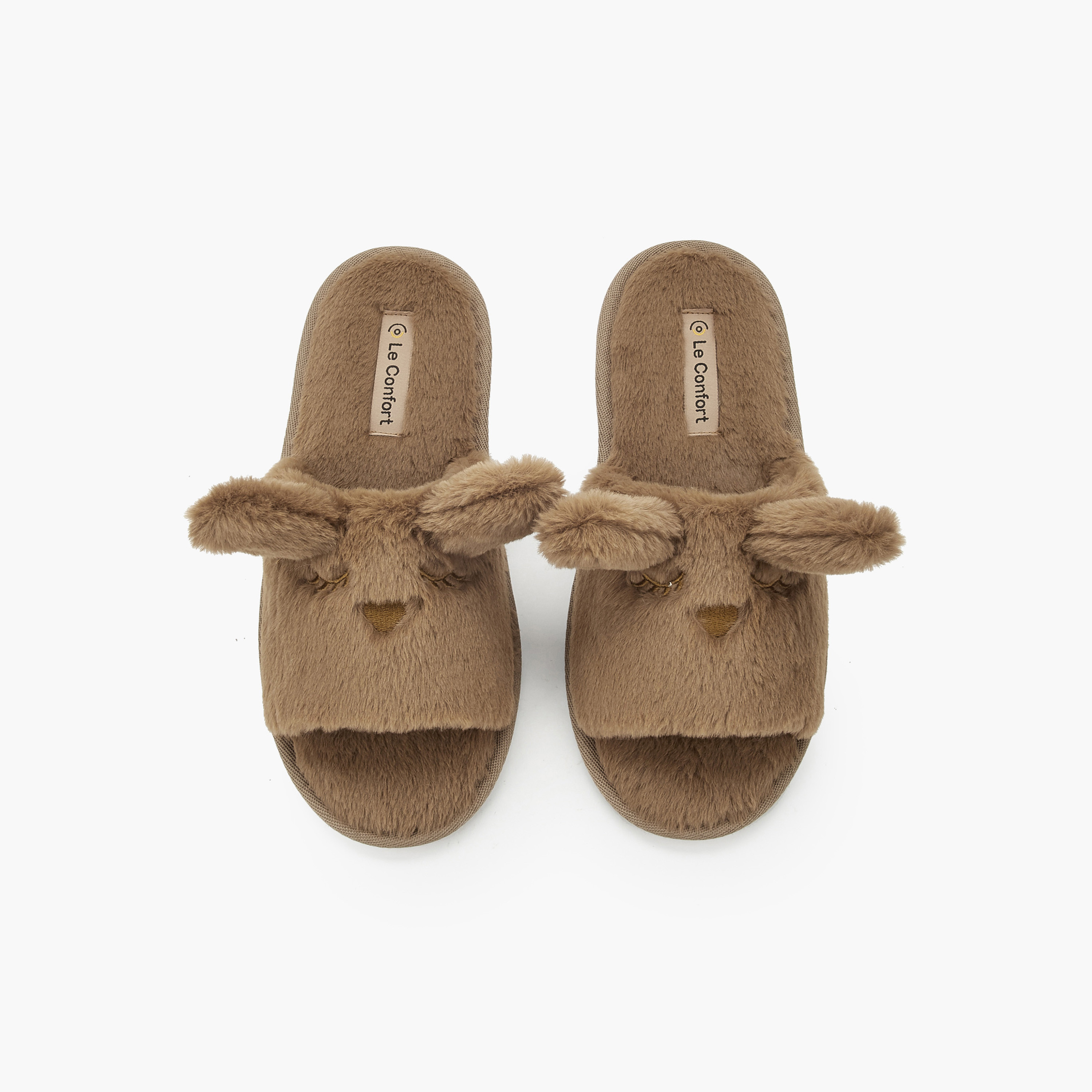 Le Confort Women Ear Applique Bedroom Slippers-women-shoes-bedroomslippers-image-1