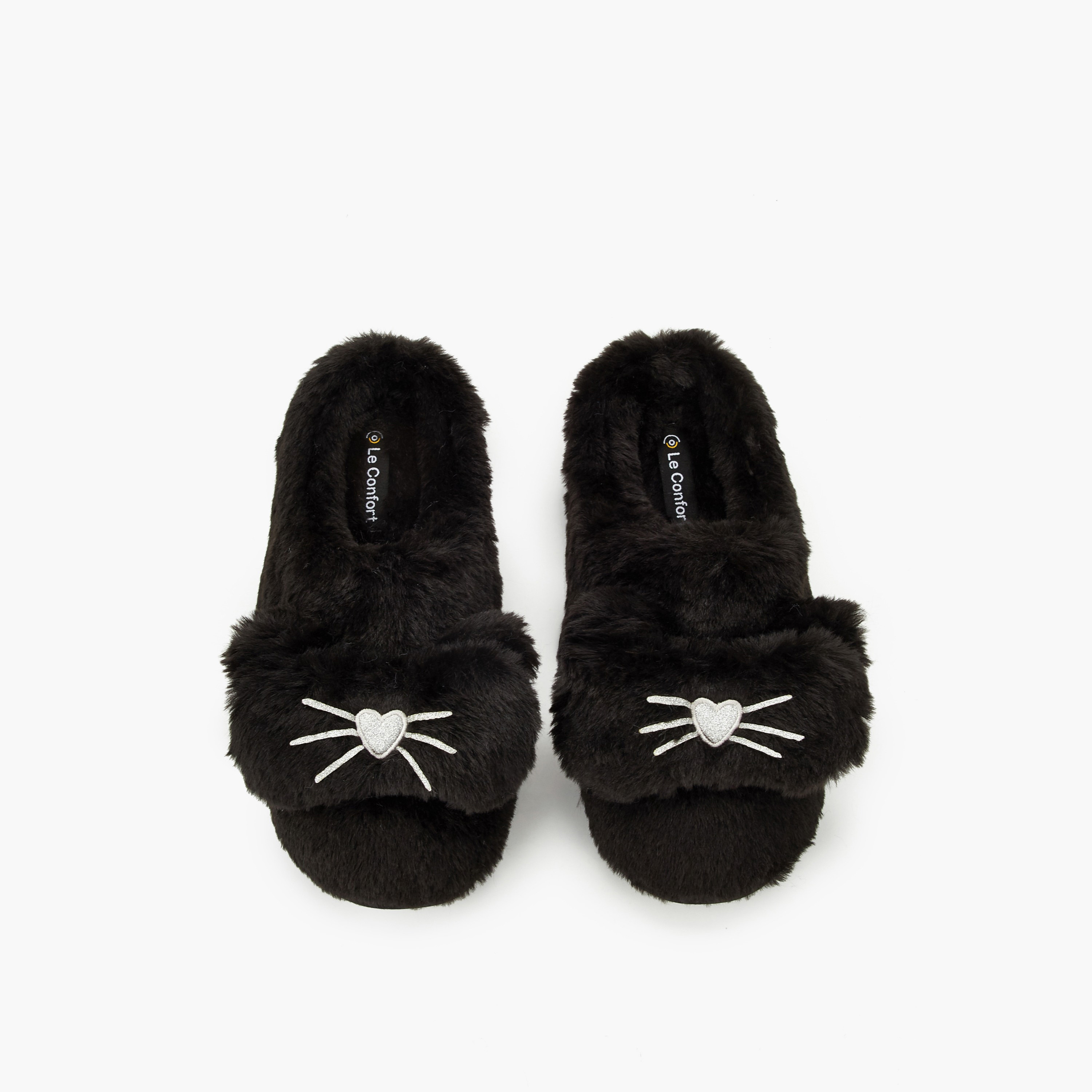 Le Confort Women Faux Fur Bedroom Slides-women-shoes-bedroomslippers-image-1