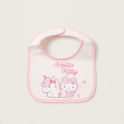Sanrio Hello Kitty Print Bib with Button Closure - Set of 2-Bibs and Burp Cloths-image-2
