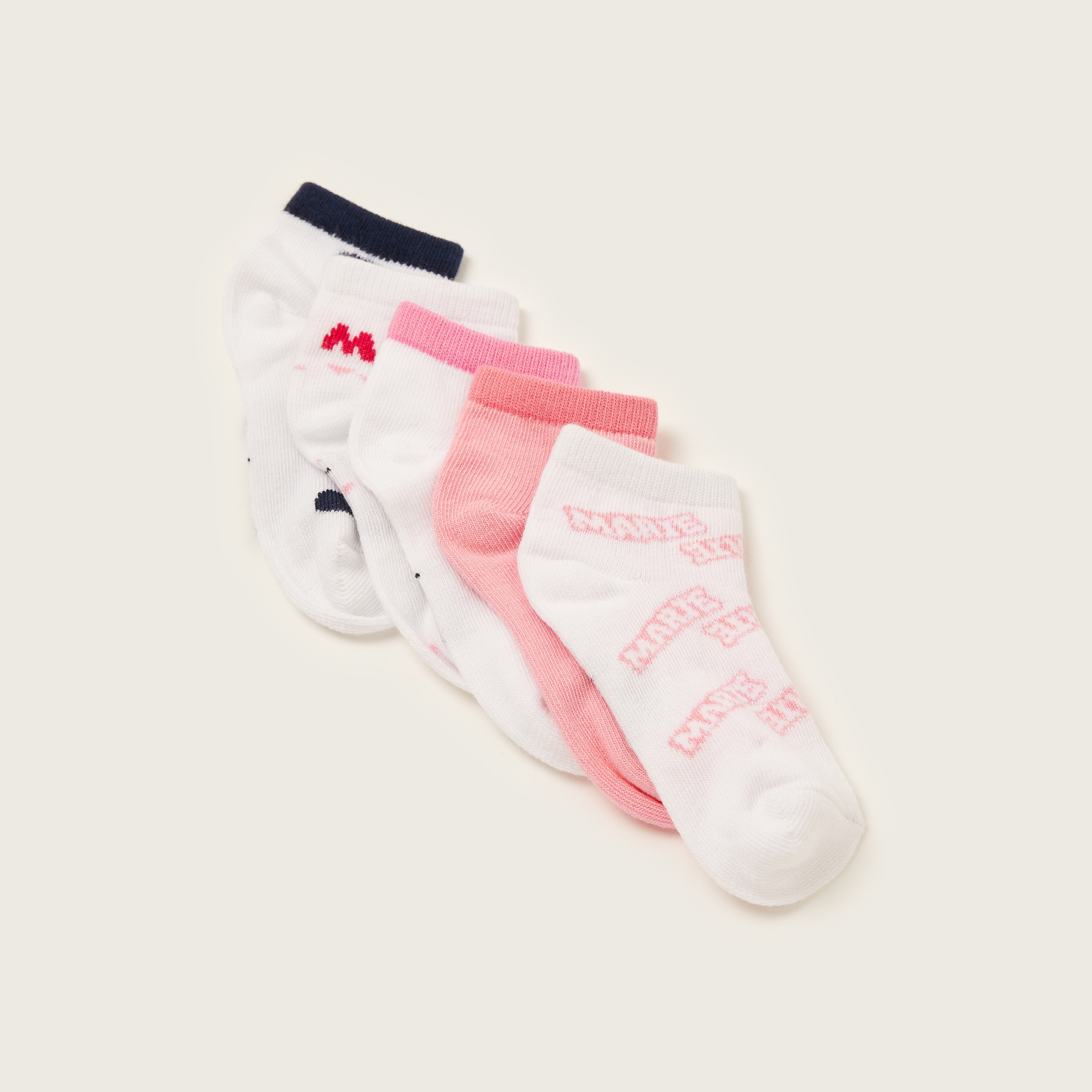 جوارب طول الكاحل بطبعات ماري من ديزني - طقم من 5 أزواج-baby-girls-accessories-socks-image-2