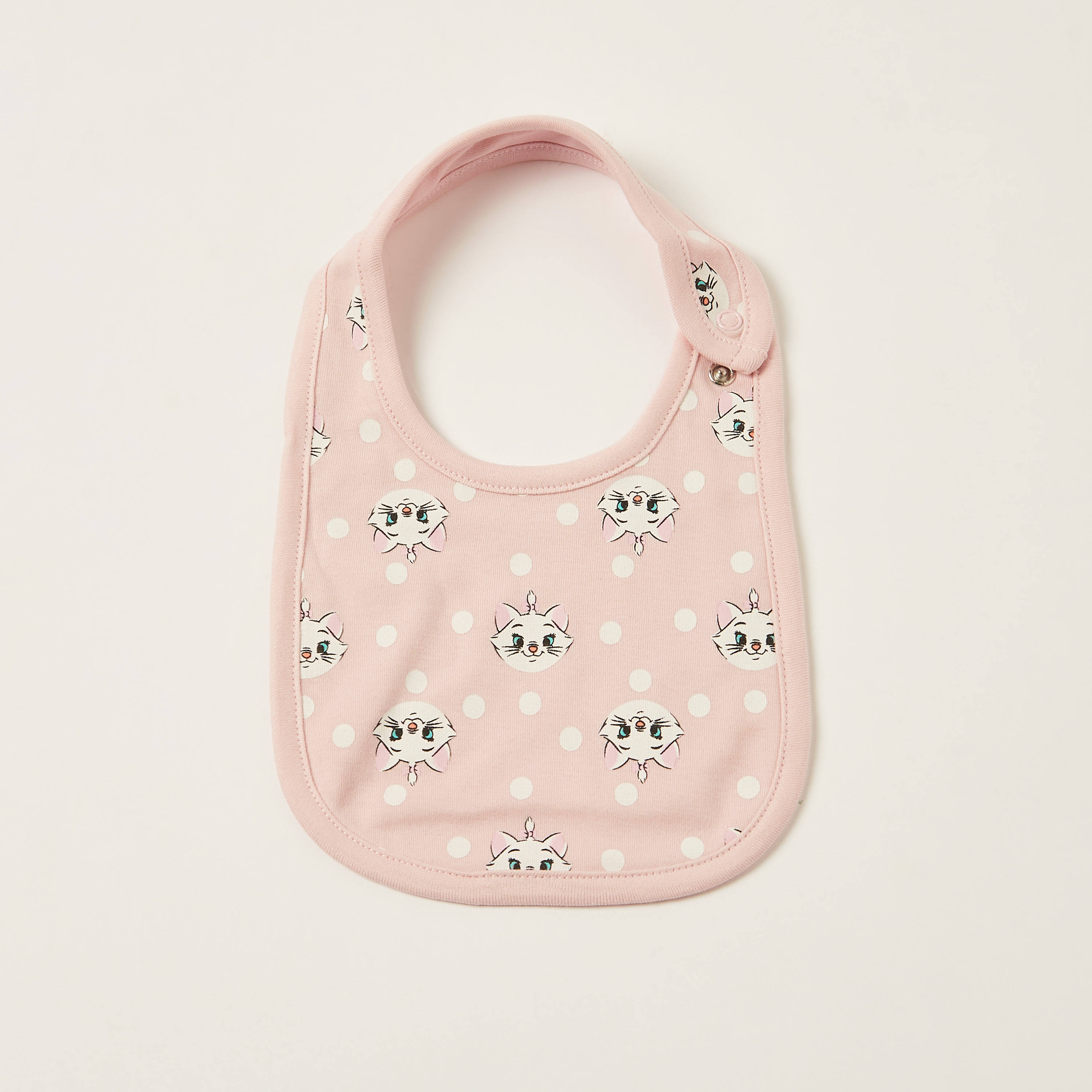 مريلة بزر إغلاق كبّاس وطبعات ماري من ديزني - طقم من قطعتين-baby-feeding-bibs-image-3