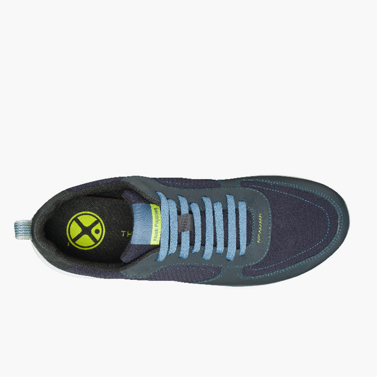 حذاء رياضي رجالي برباط علوي منخفض أزرق كحلي سادة من هاش بابيز-men-shoes-sneakers-image-4