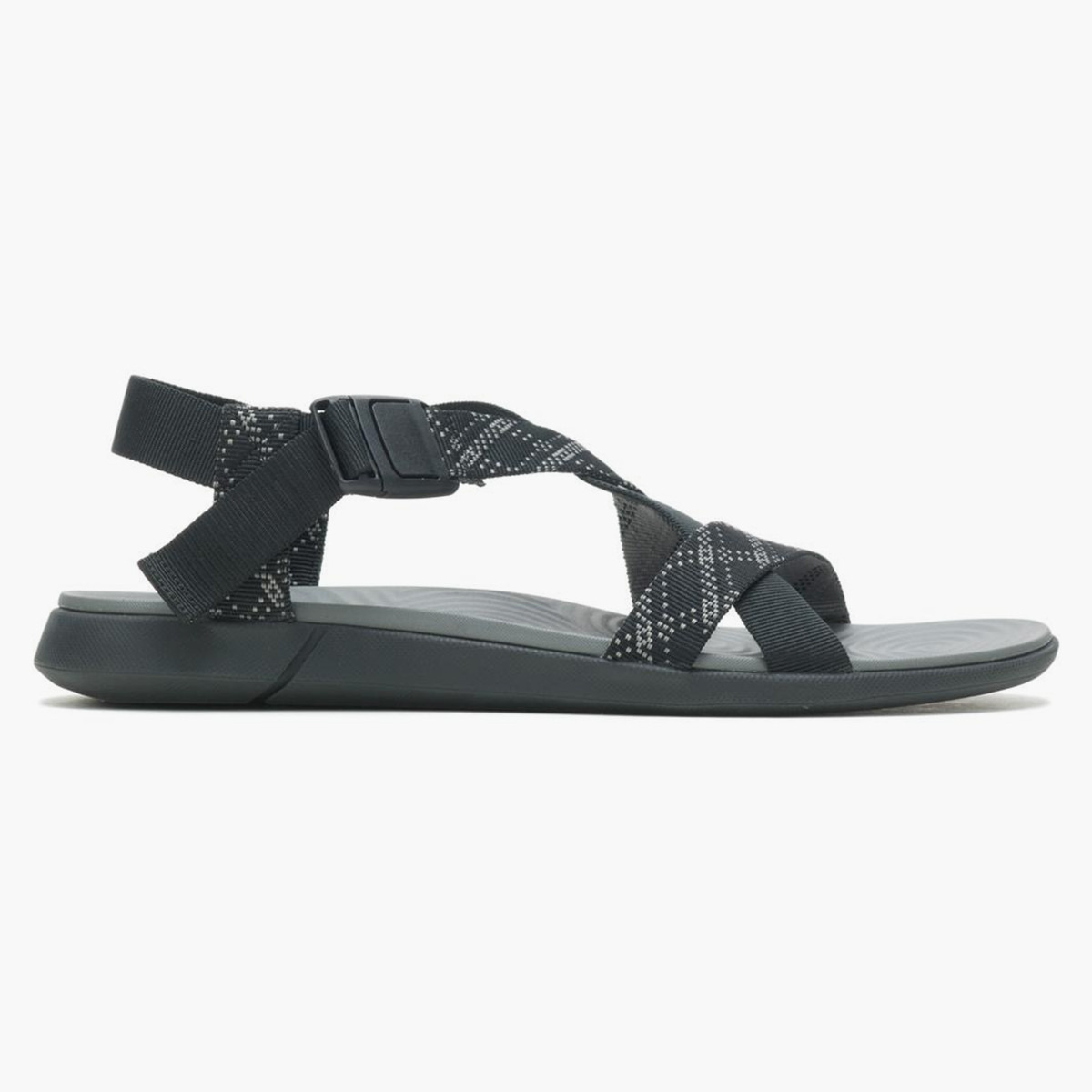 صندل جود تريك بحزام كاحل مزين باللون الأسود للرجال من هاش بابيز-men-shoes-sandals-image-1