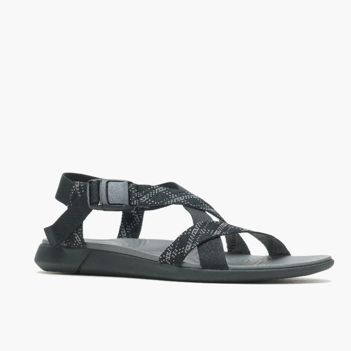 صندل جود تريك بحزام كاحل مزين باللون الأسود للرجال من هاش بابيز-men-shoes-sandals-image-3
