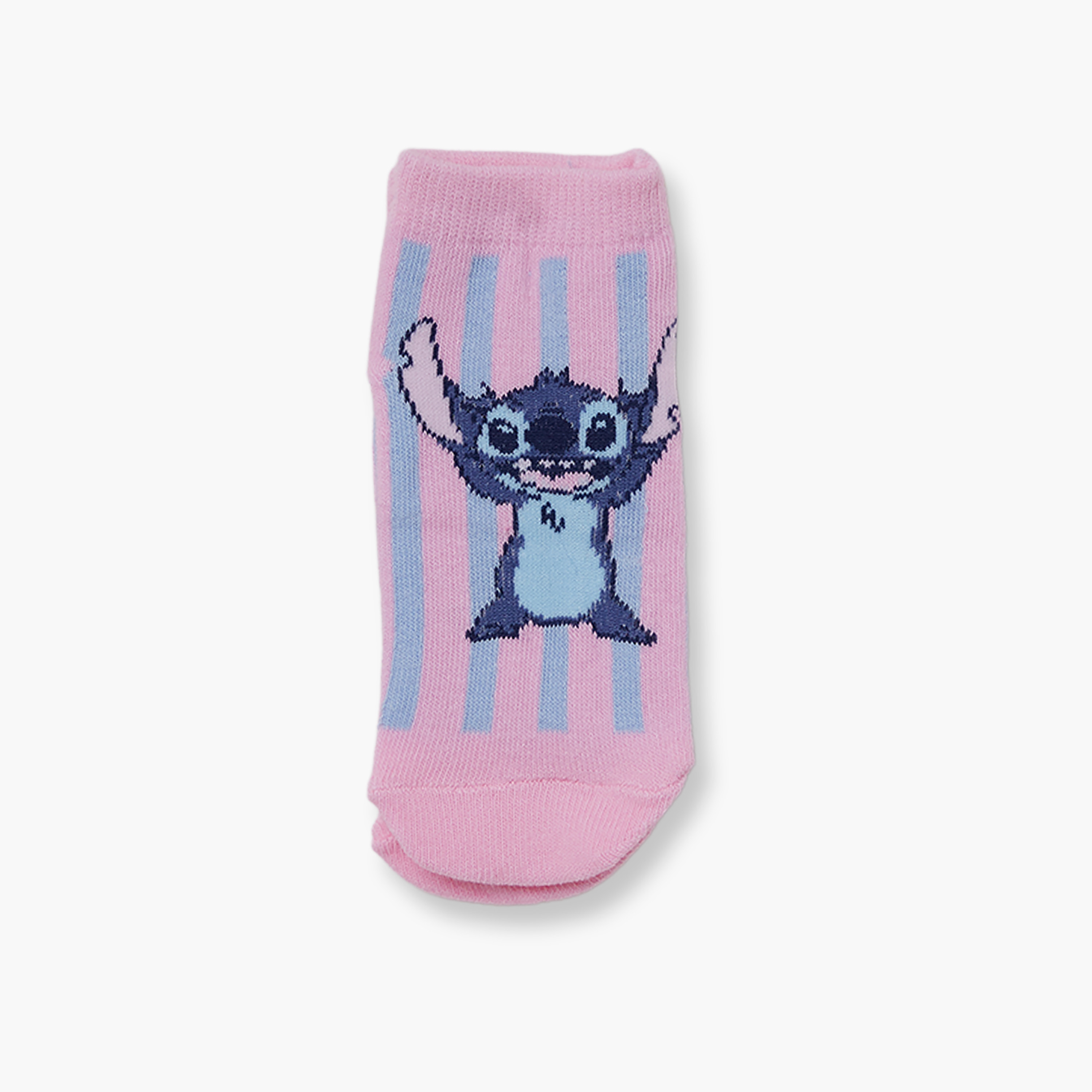 جوارب كاحل قطنية مطبوعة 3 أزواج من ليلو آند ستيتش-girls-accessories-socks-image-2