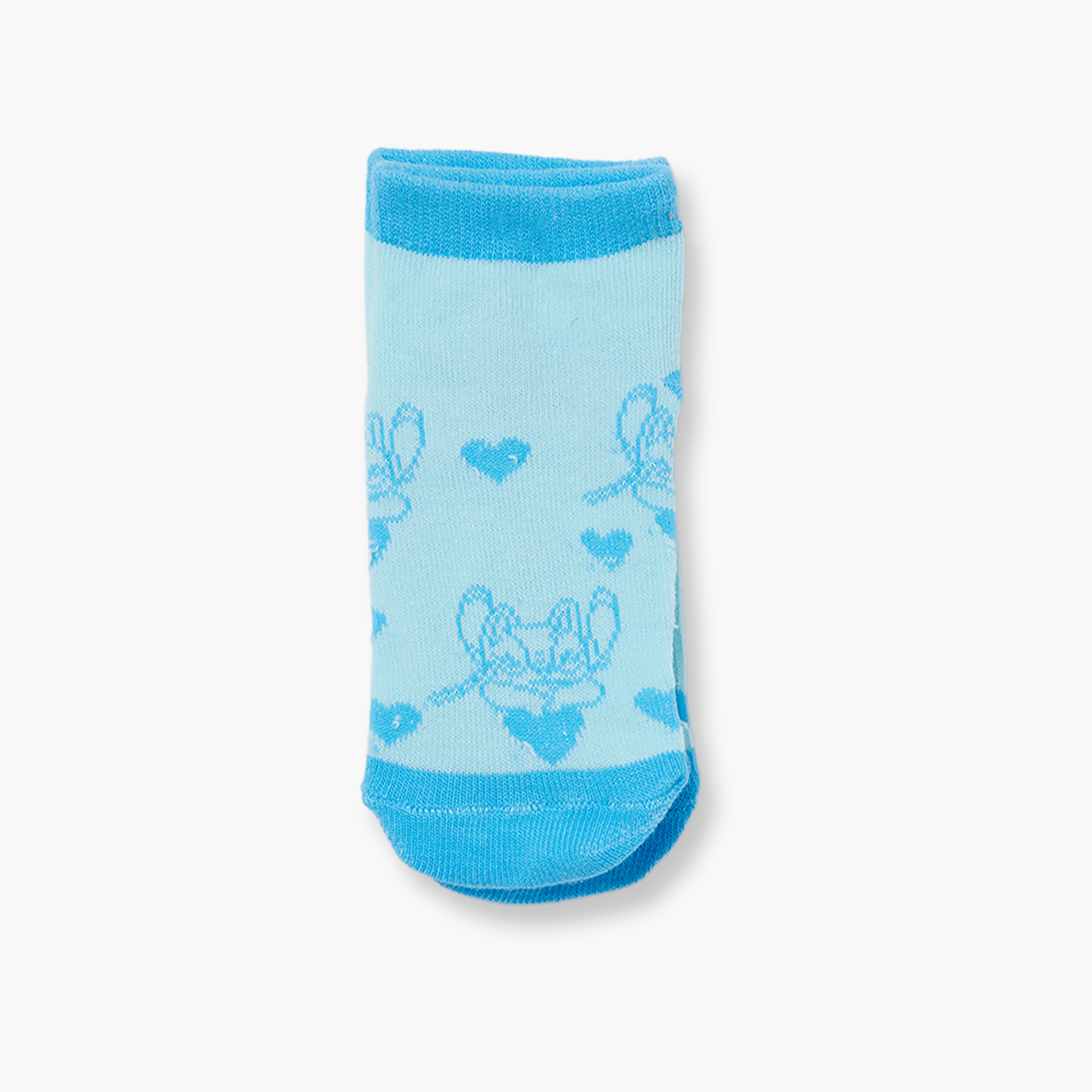 Lilo & Stitch 3-Pair Cotton Blend Printed Ankle Socks-girls-accessories-socks-image-2