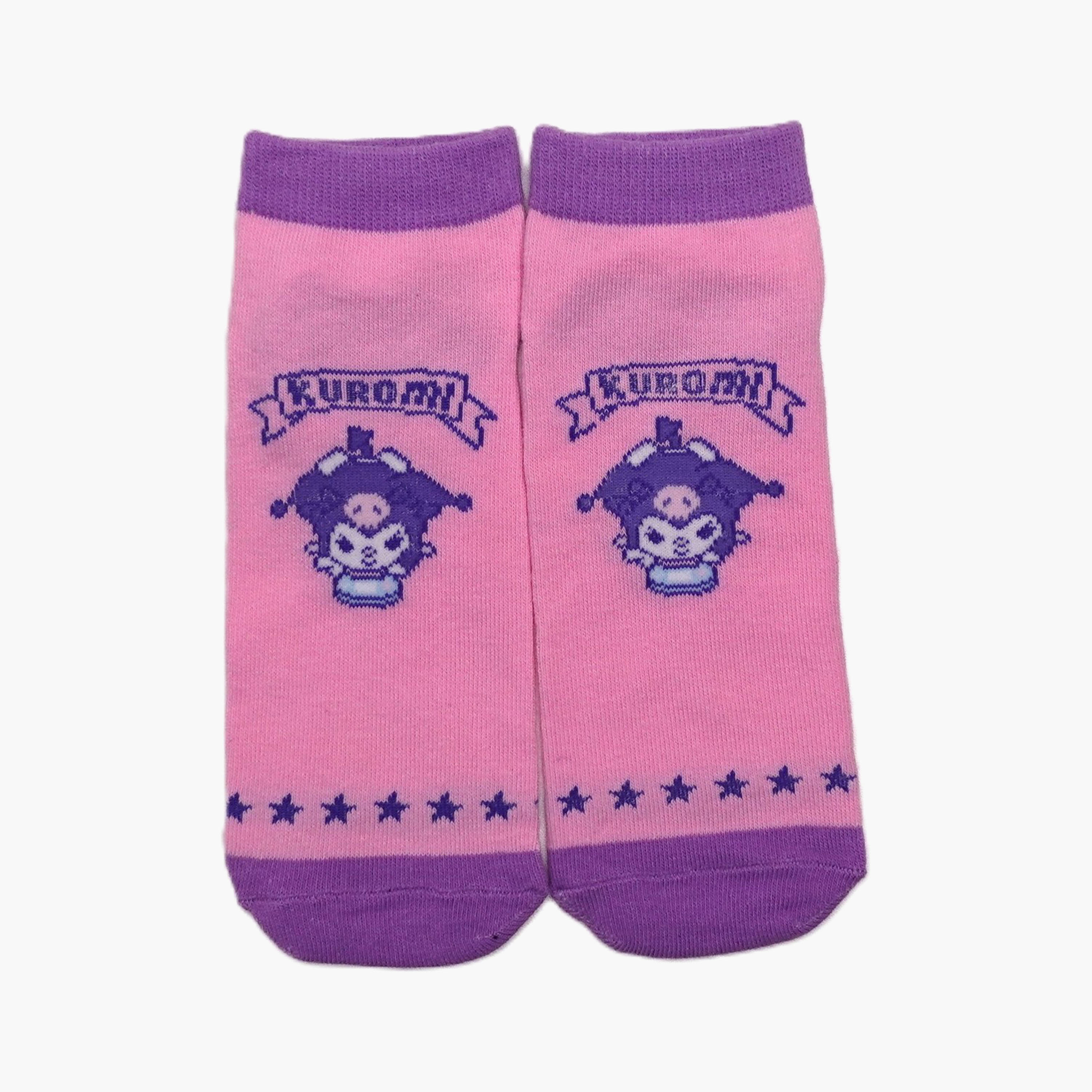 جوارب كاحل قطنية مطبوعة 3 أزواج من كورومي-girls-accessories-socks-image-2