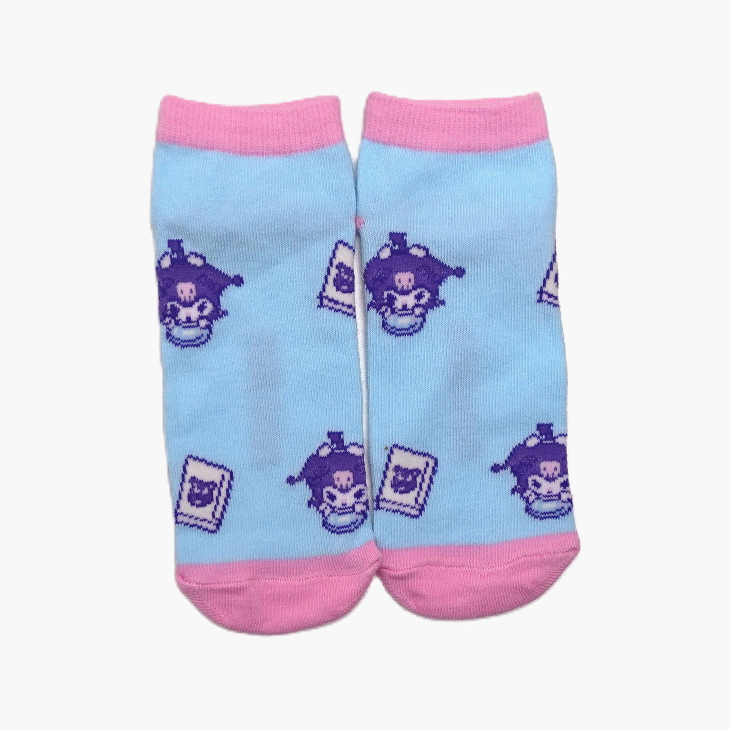Kuromi 3-Pair Cotton Blend Printed Ankle Socks-girls-accessories-socks-image-4