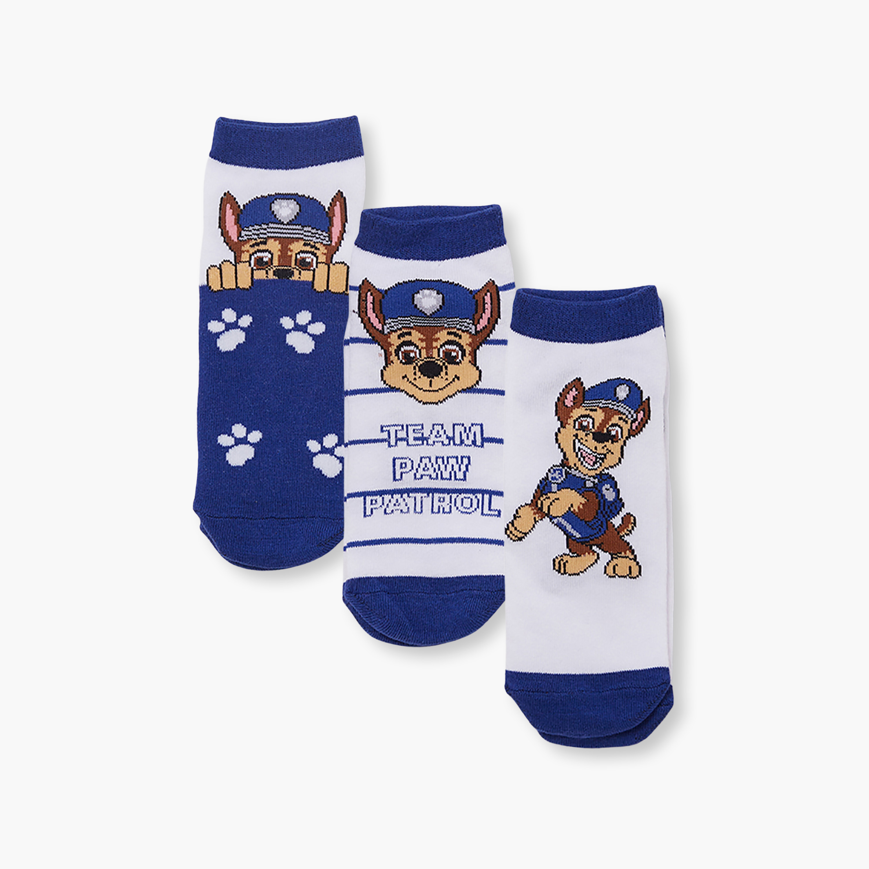جوارب كاحل قطنية مطبوعة 3 أزواج من باو باترول-boys-accessories-socks-image-1