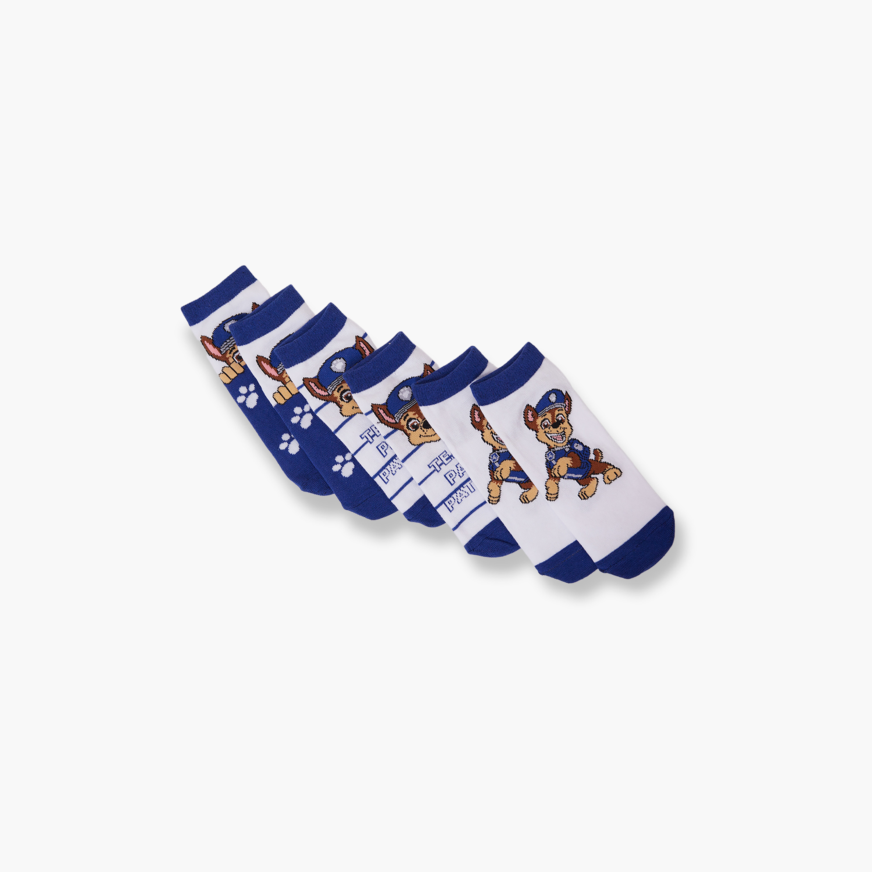 Paw Patrol 3-Pair Cotton Blend Printed Ankle Socks-boys-accessories-socks-image-3