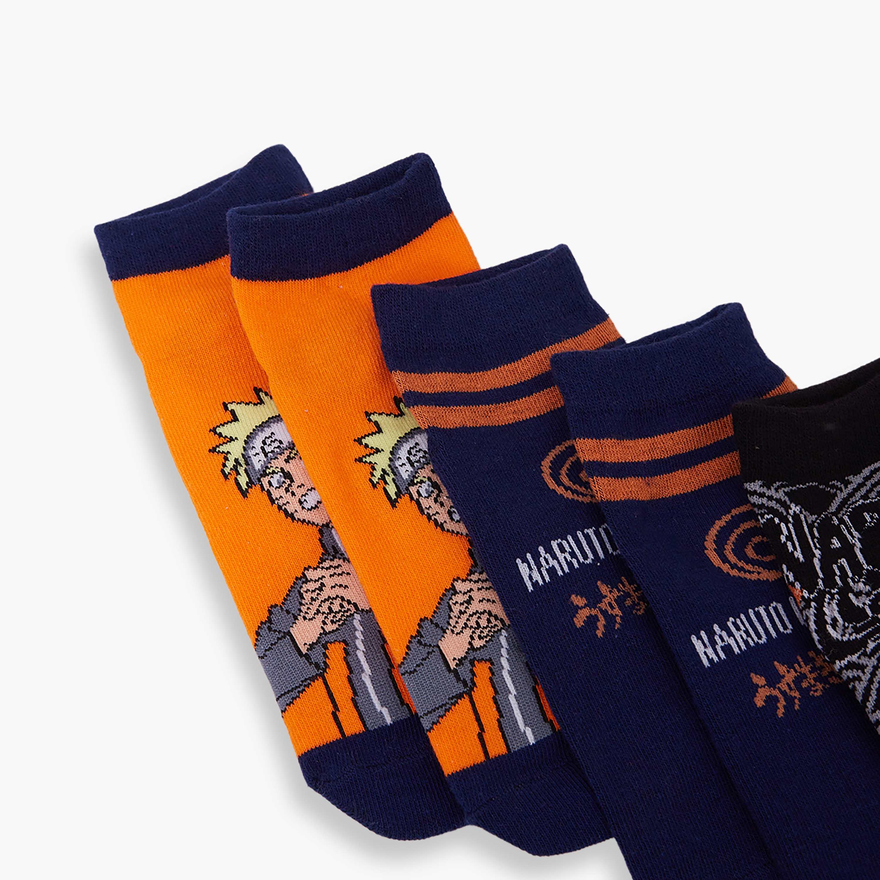 Naruto 3-Pair Cotton Blend Printed Ankle Socks-boys-accessories-socks-image-4
