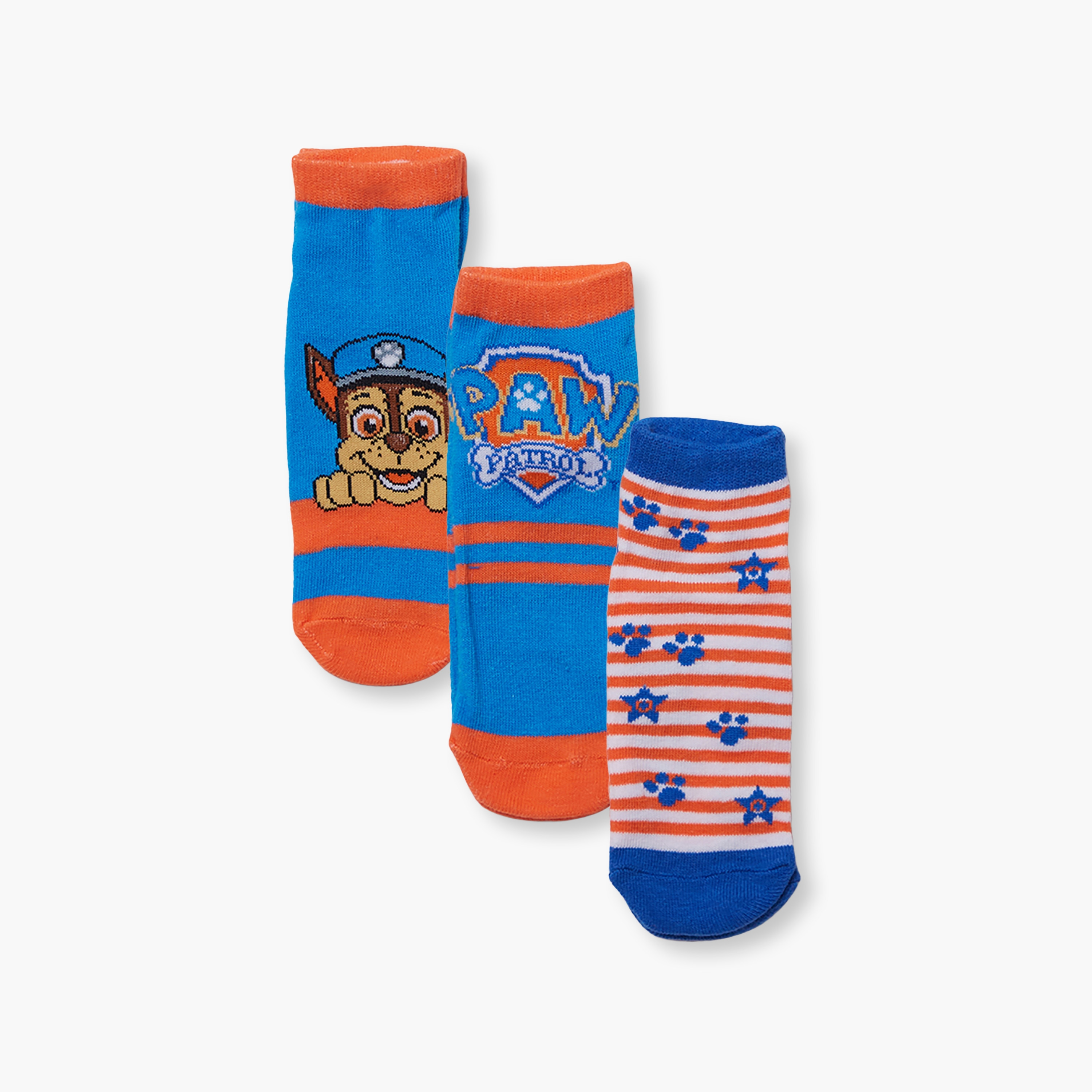 جوارب كاحل قطنية مطبوعة 3 أزواج من باو باترول-boys-accessories-socks-image-1