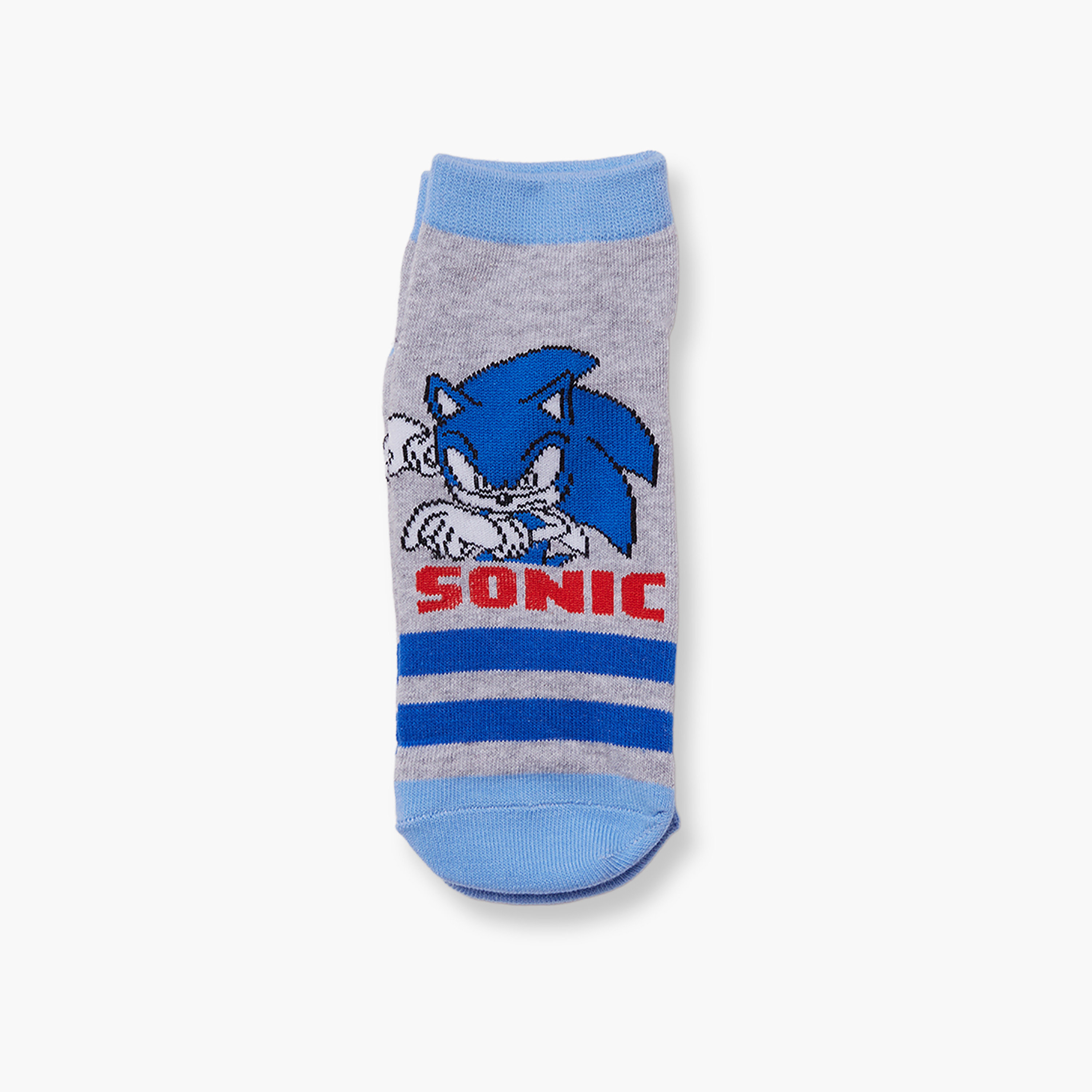 Sonic 3-Pair Cotton Blend Printed Ankle Socks-boys-accessories-socks-image-2