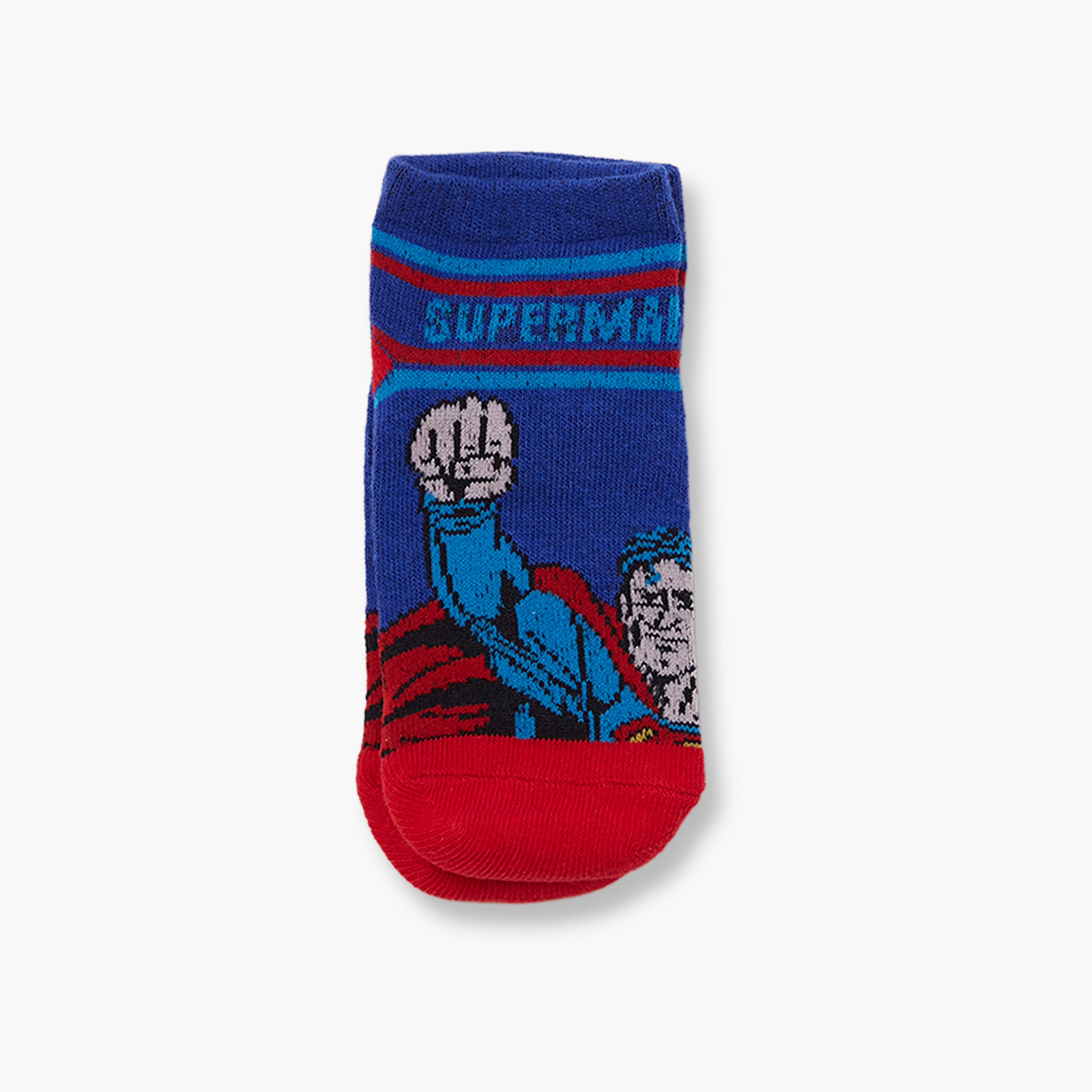 Superman 3-Pair Cotton Blend Printed Ankle Socks-boys-accessories-socks-image-2