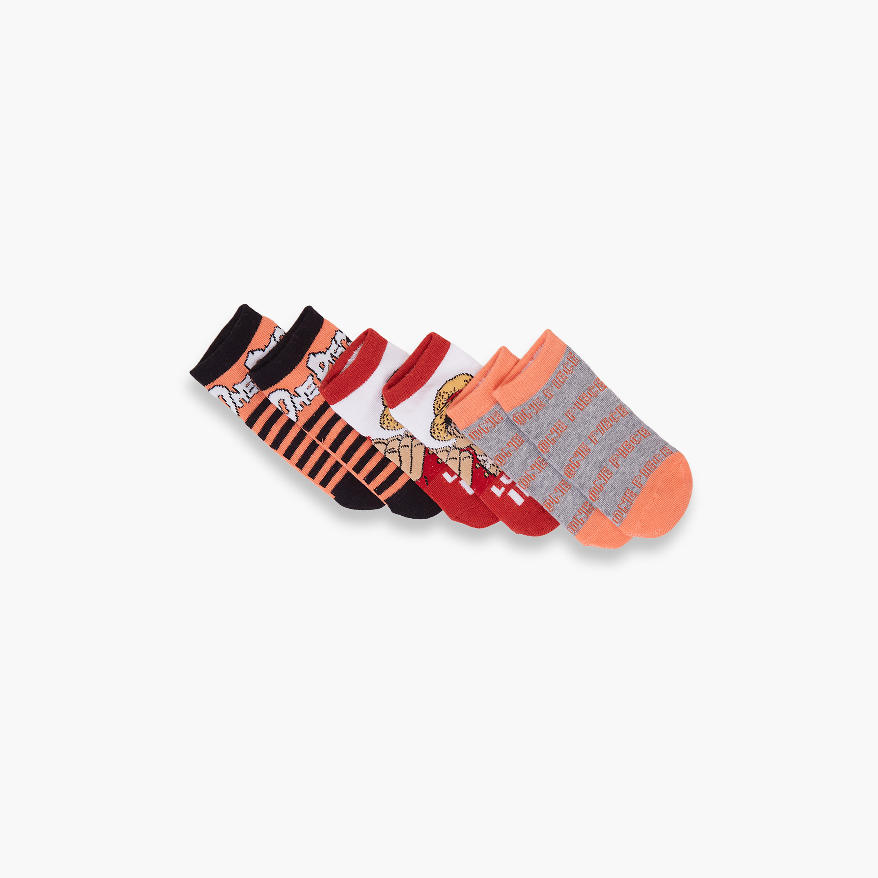 One Piece 3-Pair Cotton Blend Printed Ankle Socks-boys-accessories-socks-image-3