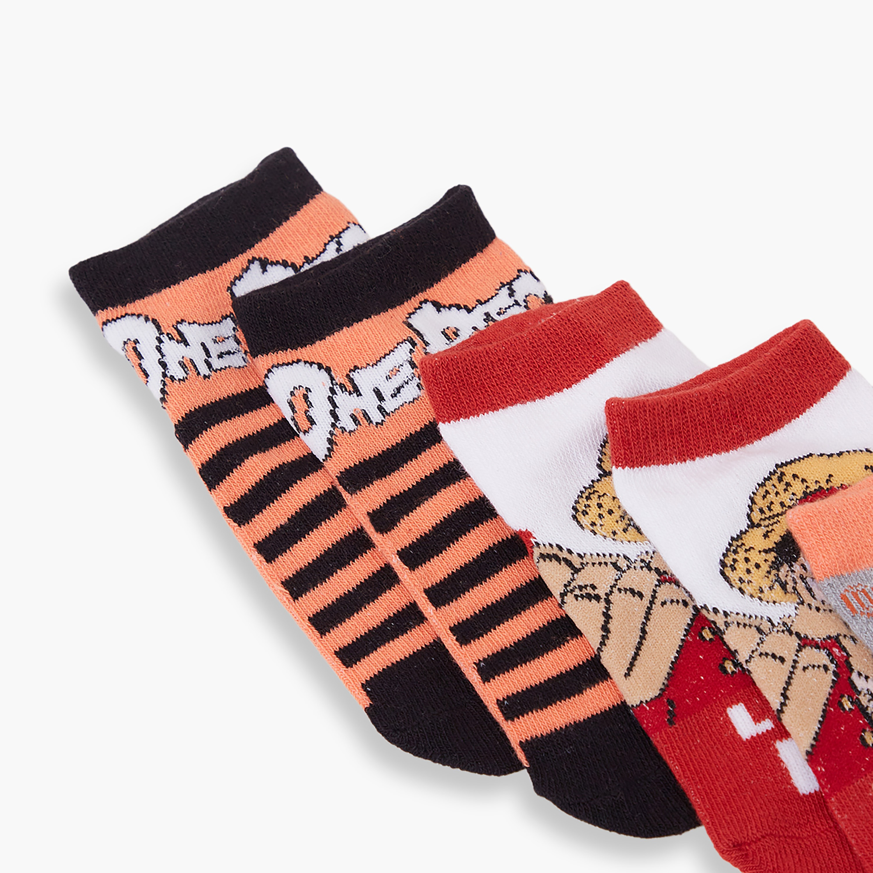 One Piece 3-Pair Cotton Blend Printed Ankle Socks-boys-accessories-socks-image-4