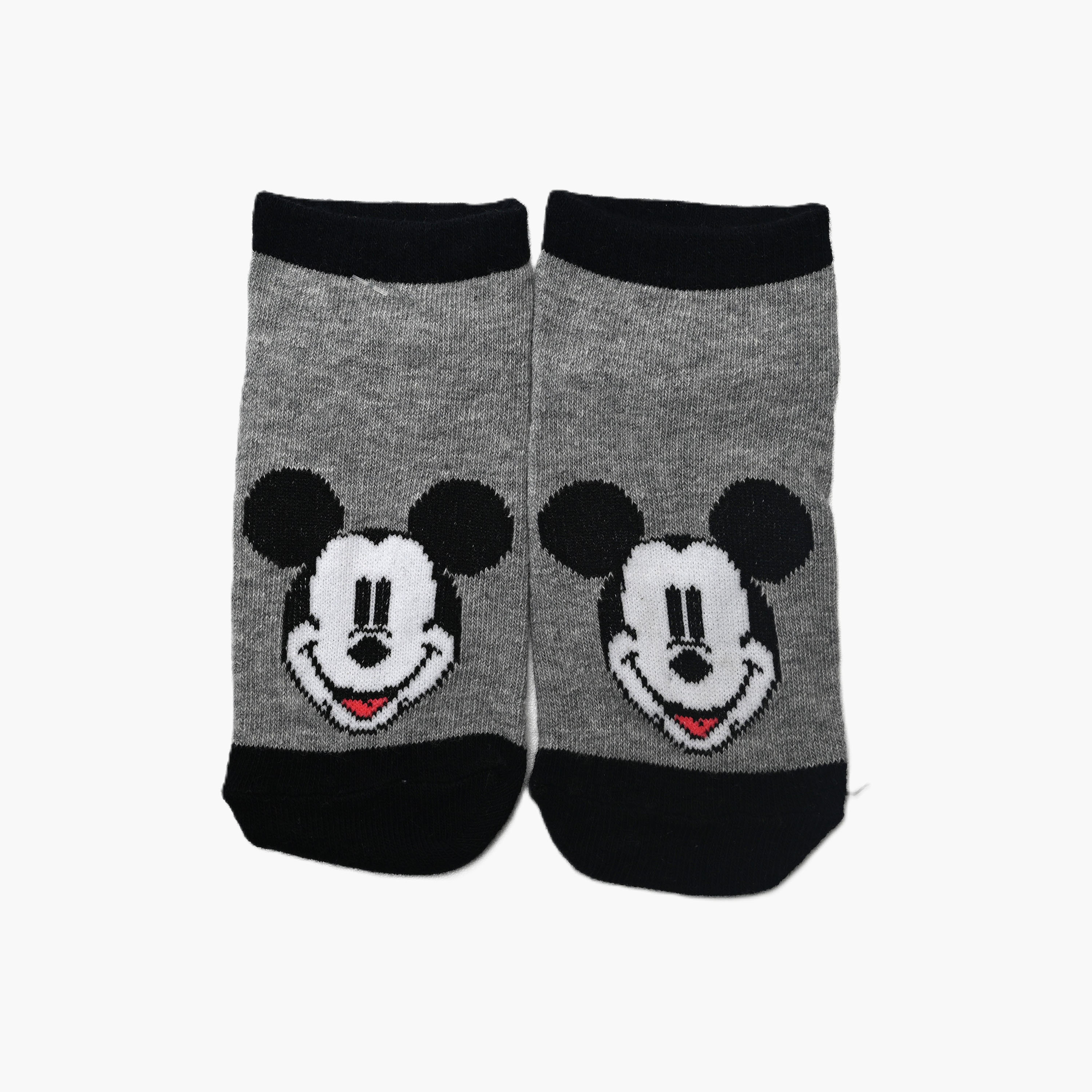 Mickey Mouse 3-Pair Cotton Blend Printed Ankle Socks-boys-accessories-socks-image-2