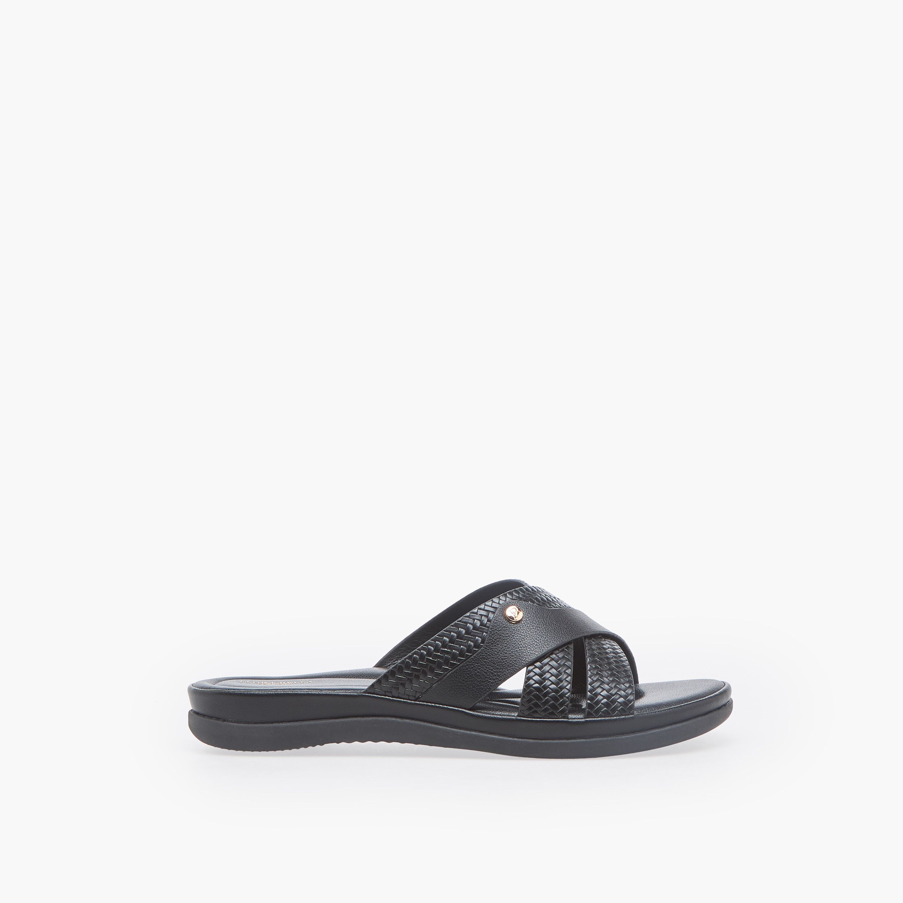 صندل بأحزمة متقاطعة بارزة الملمس للنساء من فلورا بيلا-women-shoes-flats-sandals-image-3