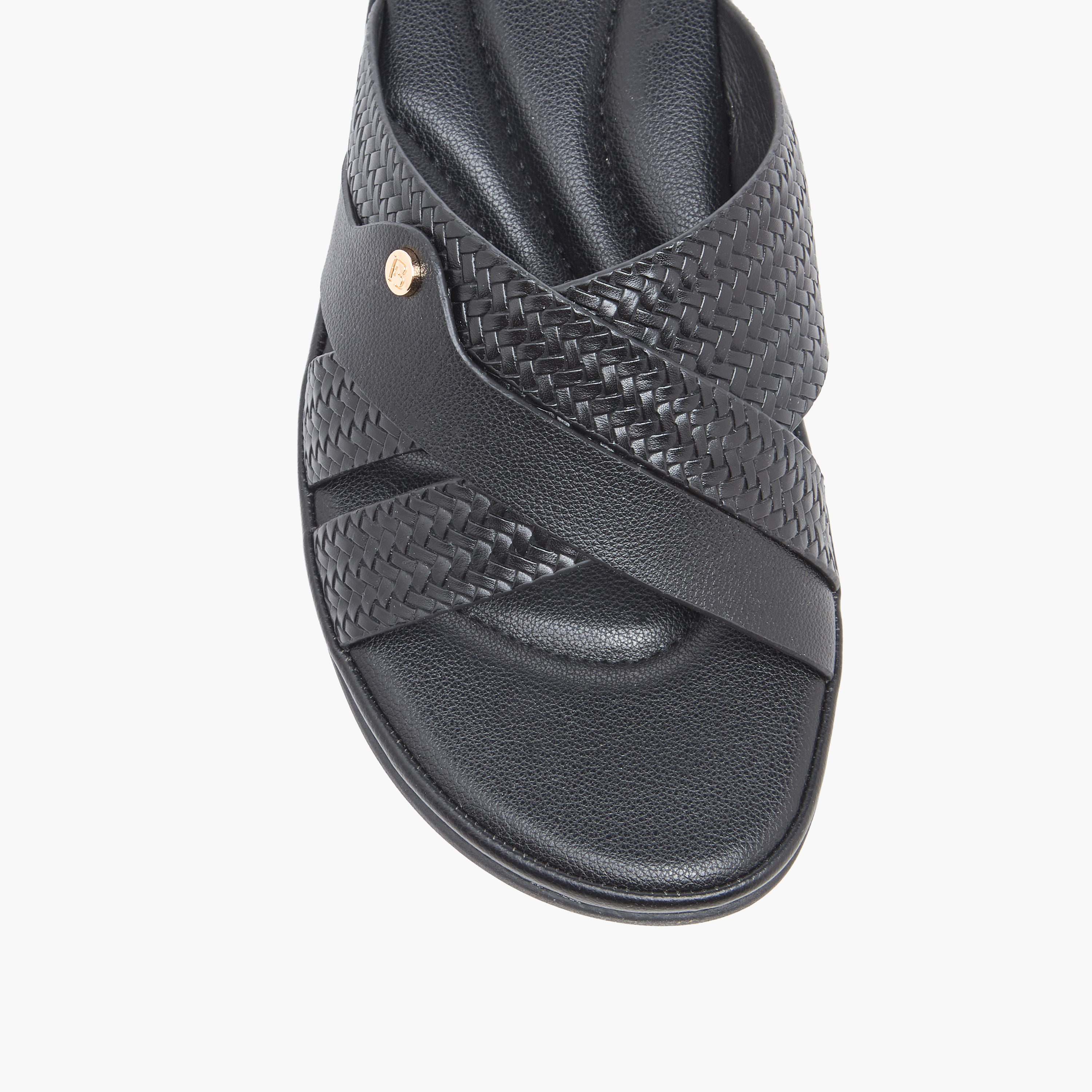صندل بأحزمة متقاطعة بارزة الملمس للنساء من فلورا بيلا-women-shoes-flats-sandals-image-4
