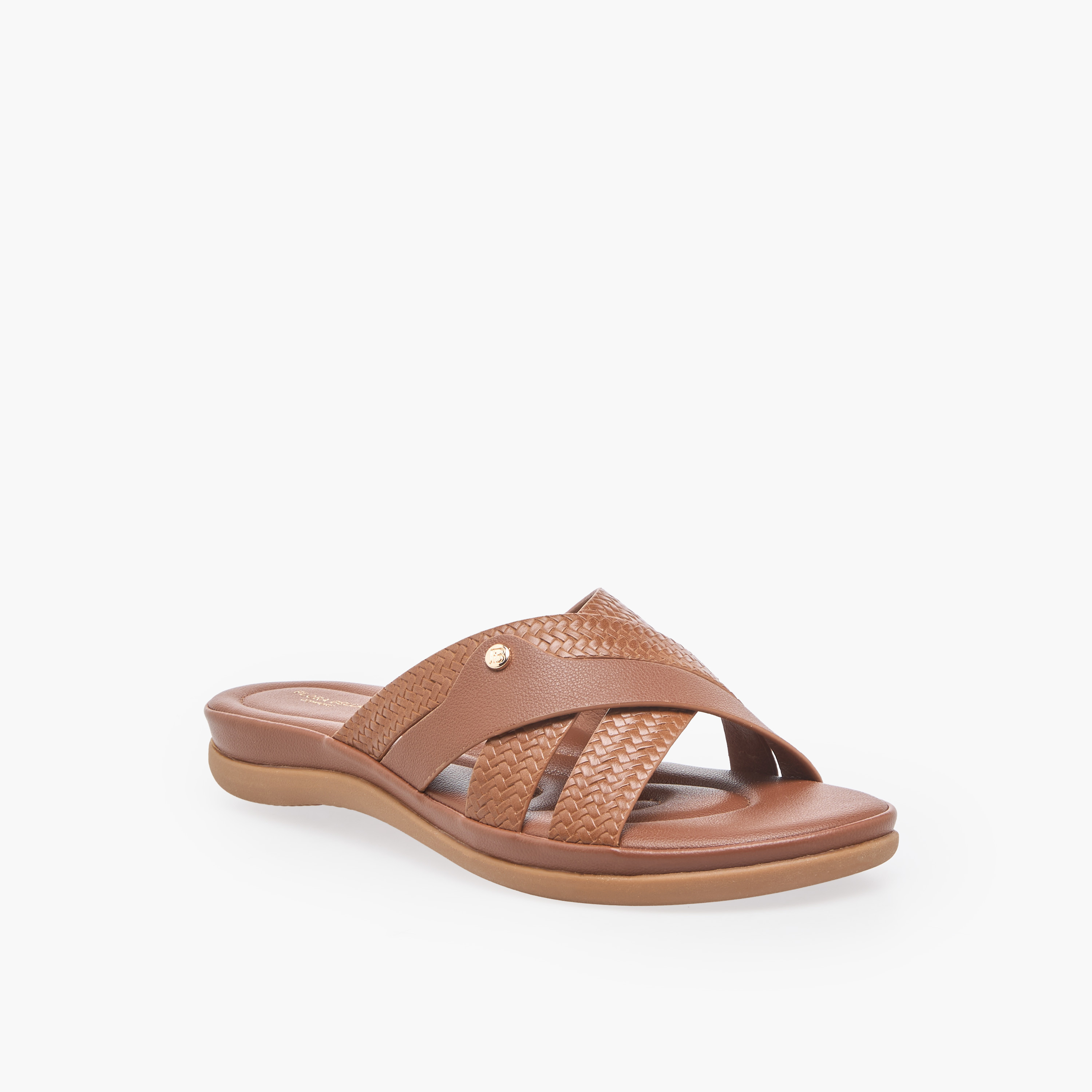 Flora Bella Women Textured Cross Strap Sandals-women-shoes-flats-sandals-image-2