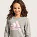 adidas Logo Print Sweatshirt with Long Sleeves and Round Neck-Tops-thumbnailMobile-2